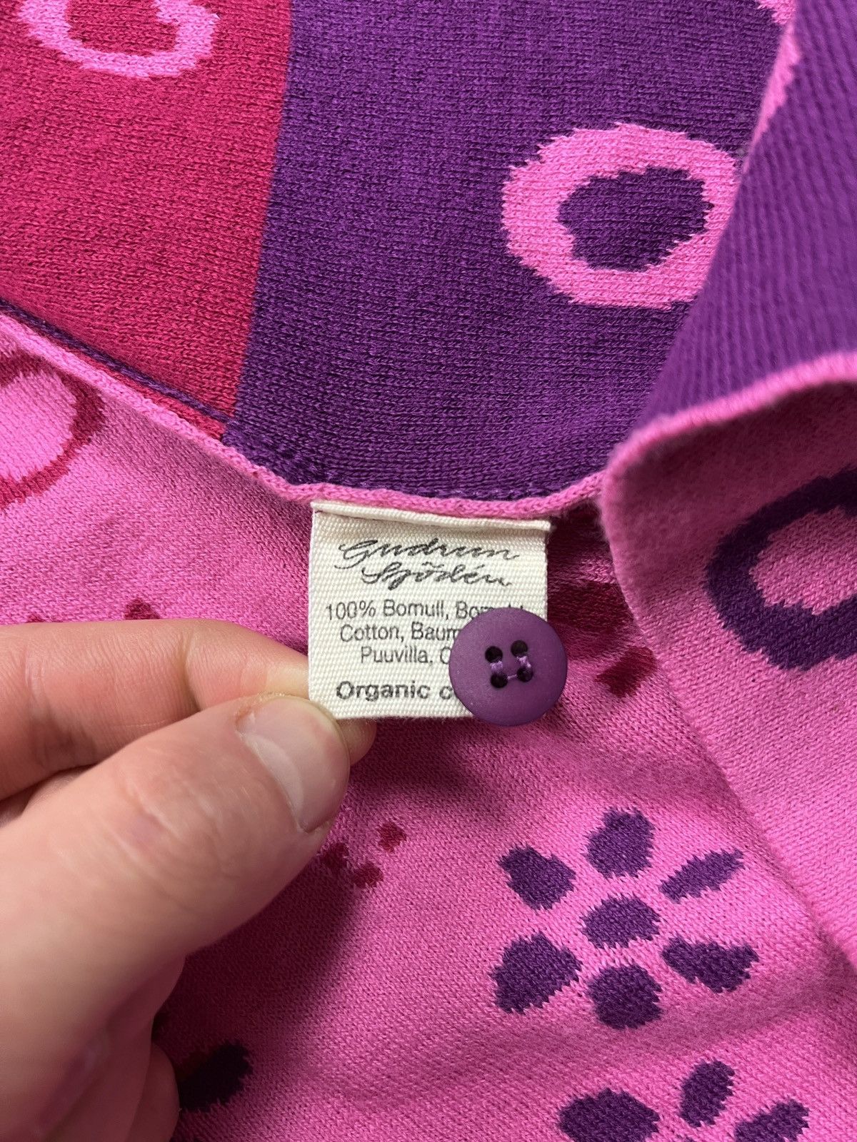 Japanese Brand × Vintage Gudrun Sjoden Flolar Print Iris Cardigan Cotton Dress Size XL / US 12-14 / IT 48-50 - 12 Thumbnail