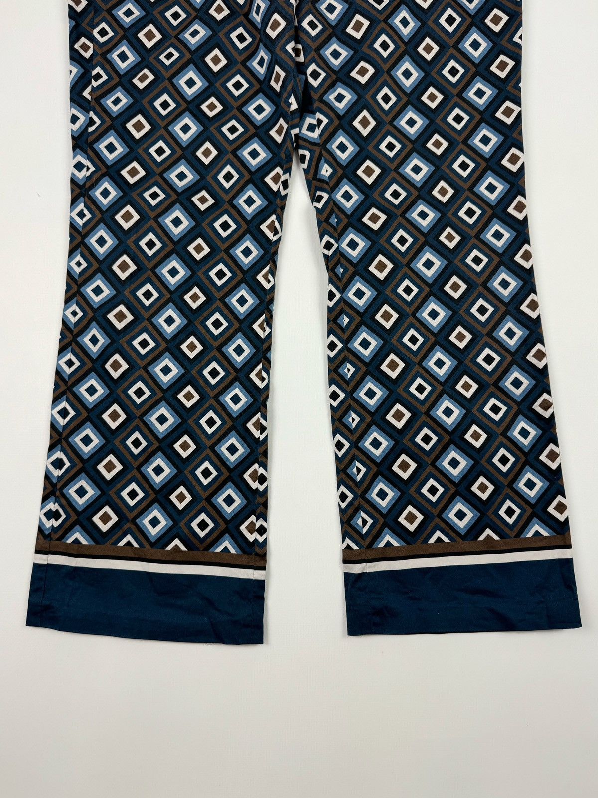 Max Mara ‘S Max Mara Geometric Pattern Wide Leg Pants Size 34" / US 12 / IT 48 - 7 Thumbnail