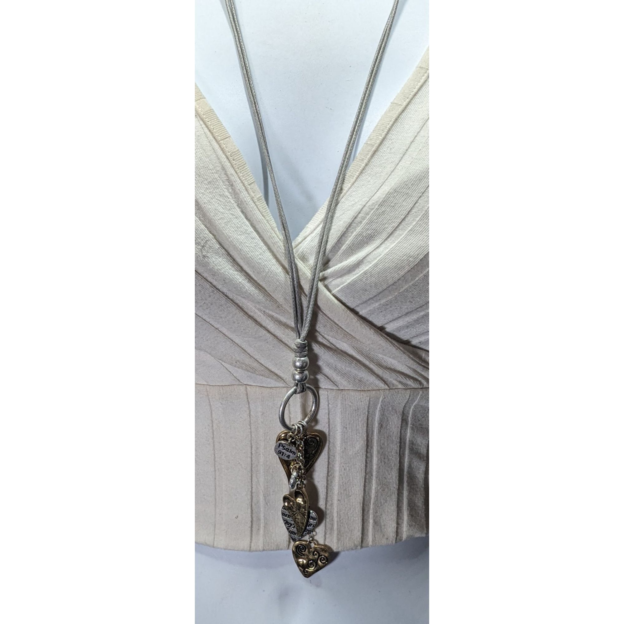Other C Est 1946 Religious Heart Charm Tassel Necklace Size ONE SIZE - 2 Thumbnail