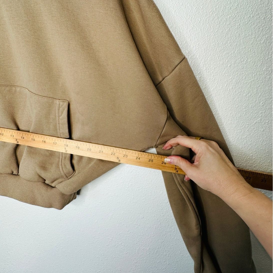 Other Popflex Taupe Kangaroo Pocket Drop Shoulder Pullover Hoodie Size S / US 4 / IT 40 - 10 Thumbnail