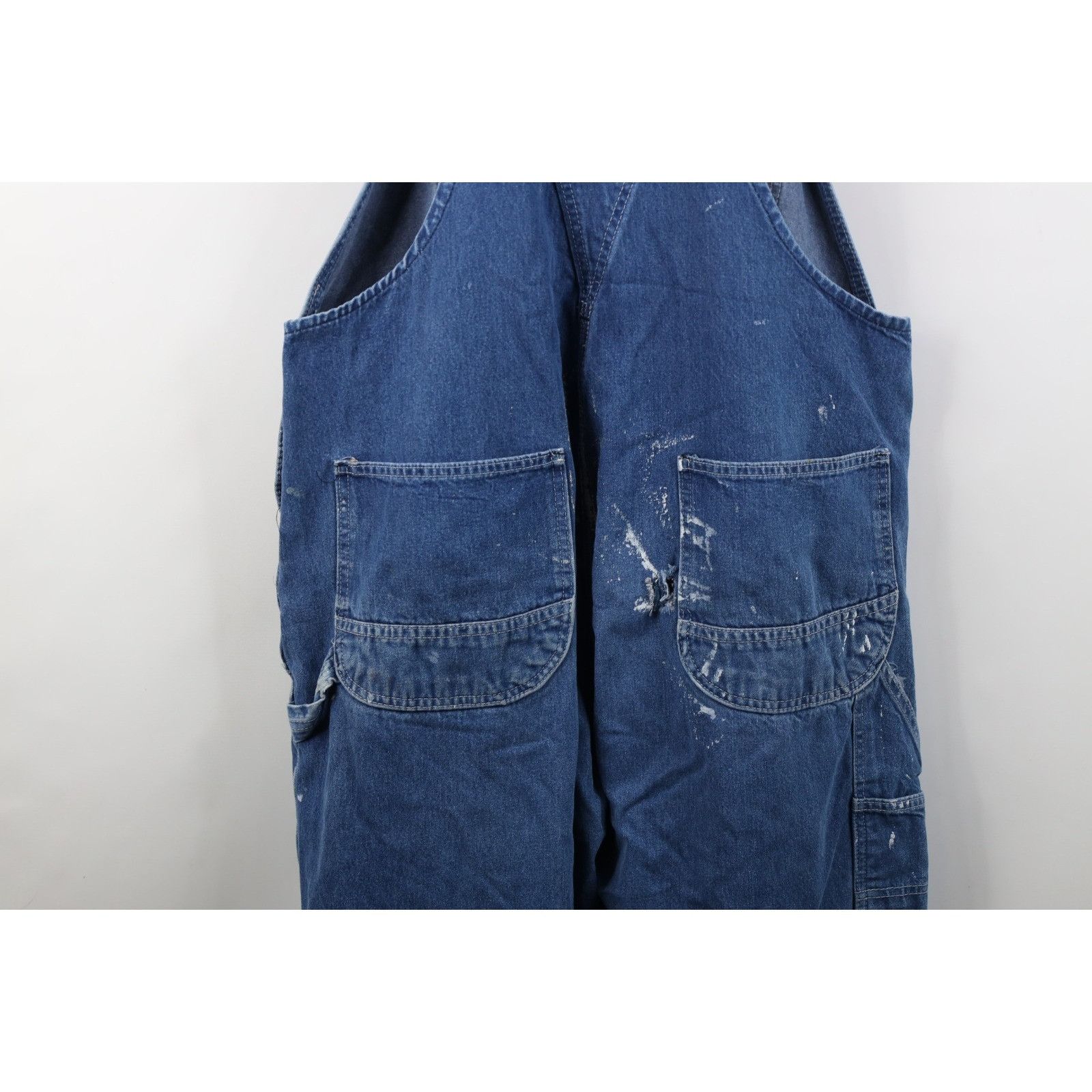 Vintage Vintage 90s Streetwear Thrashed Wide Leg Denim Overalls Size US 42 / EU 58 - 22 Thumbnail
