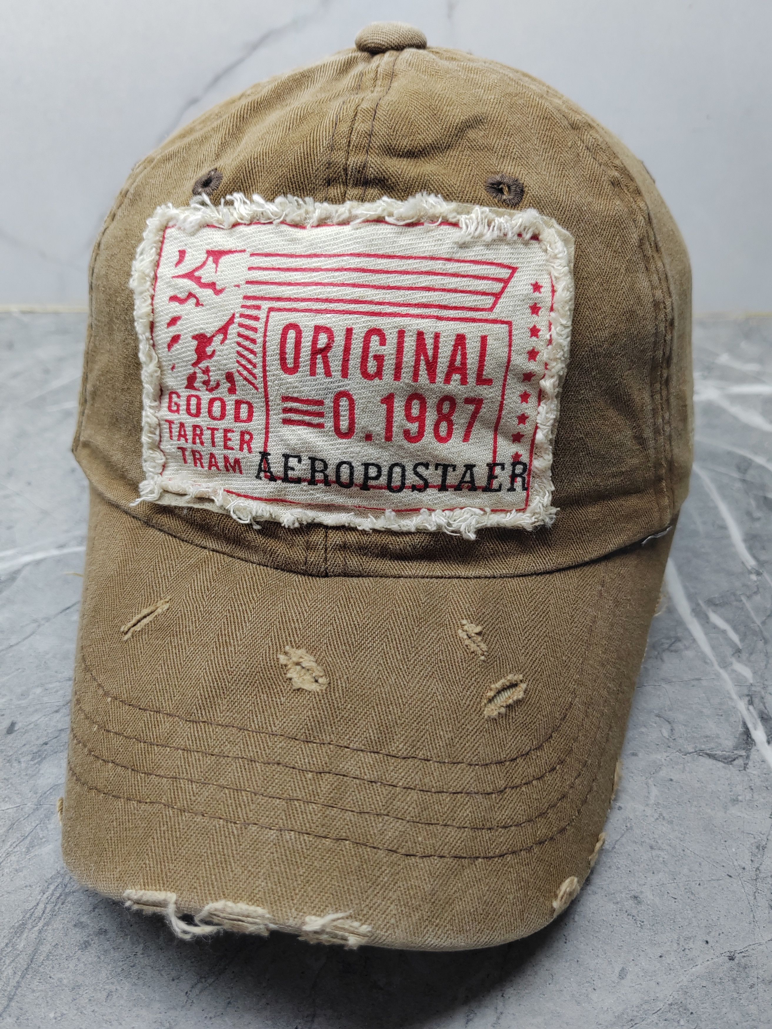 Vintage Vintage Aeropostaer Distressed Style Cap Hat Size ONE SIZE - 1 Thumbnail