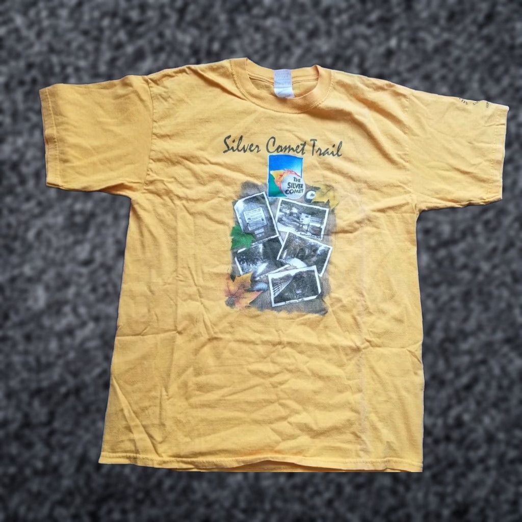 Gildan 2004 Cedartown GA Bike Ride Graphic Tee Yellow Mens Large Double Sided T-Shirt Size US L / EU 52-54 / 3 - 1 Thumbnail