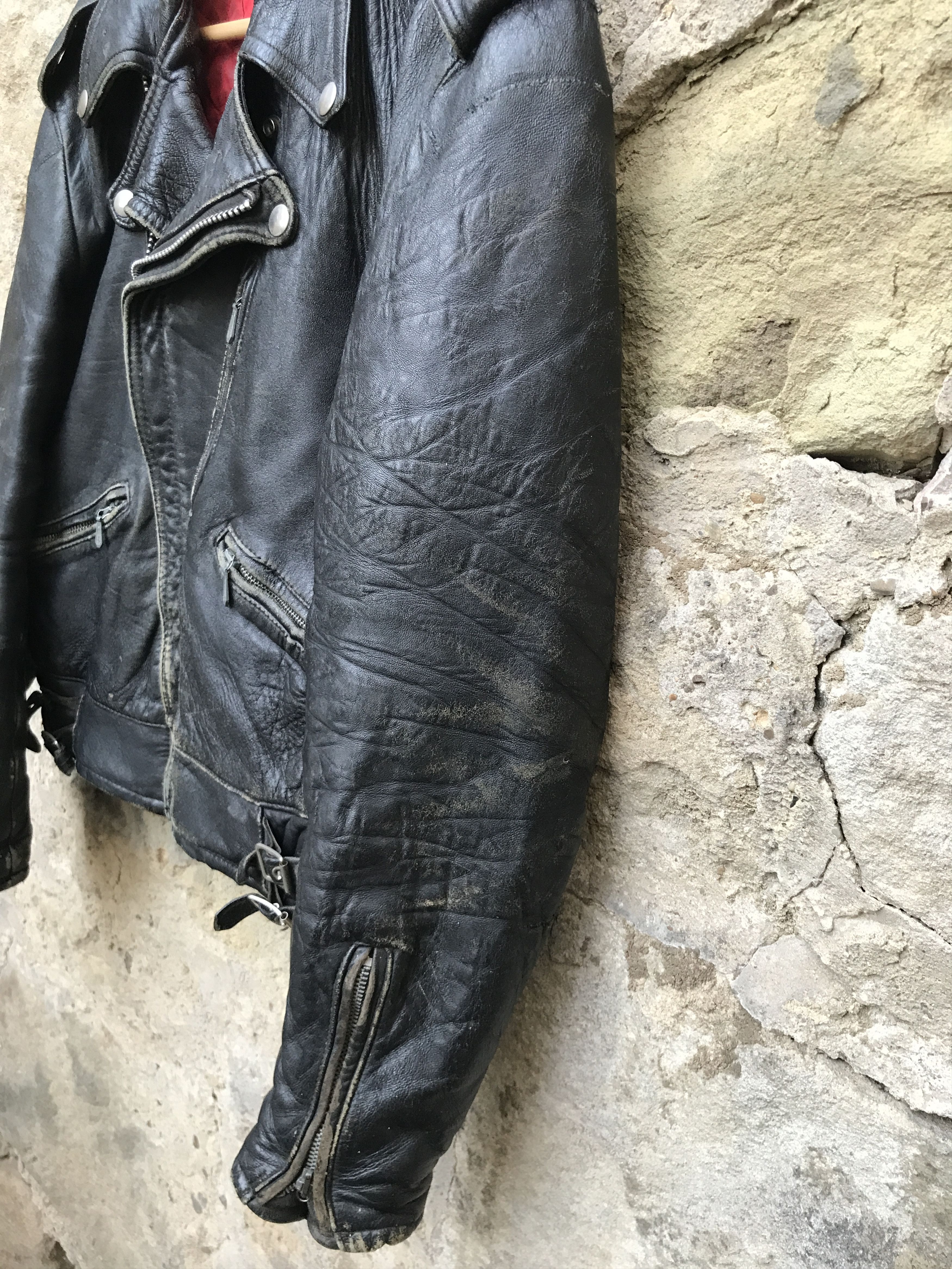 Vintage Amazing Vintage 70s Motorcycle Mascot Leather Biker Jacket Size US M / EU 48-50 / 2 - 3 Thumbnail