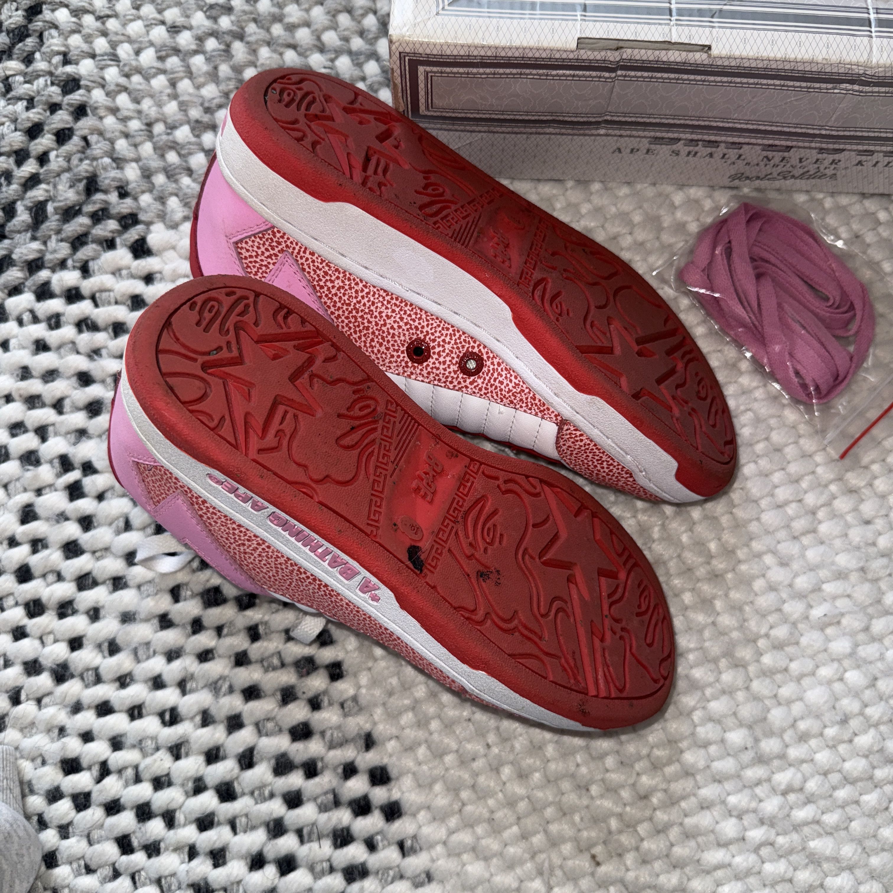 Bape Bape Sta 88 Red Pink Sneakers Size US 7 / IT 37 - 5 Thumbnail