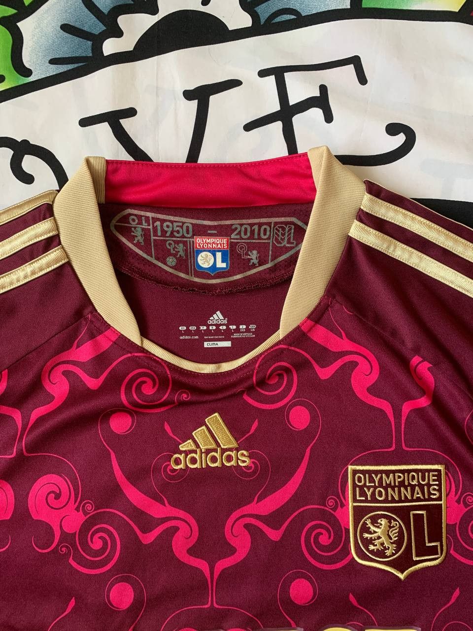 Adidas Olympique Lyonnais Lyon 2010/2011 Away Adidas Jersey Size L Size US L / EU 52-54 / 3 - 3 Thumbnail