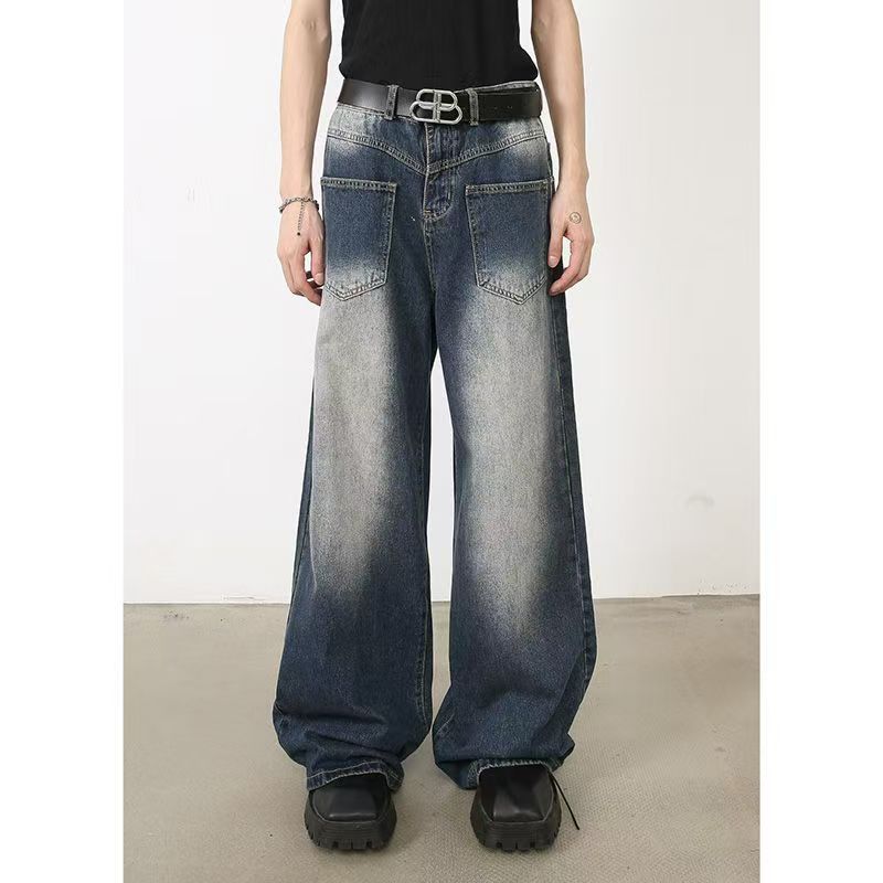 Japanese Brand × Jean Street loose washed vintage gradient jeans y2k Size US 32 / EU 48 - 1 Thumbnail