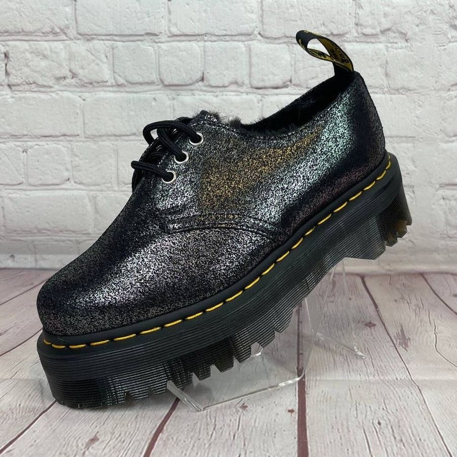 Dr. Martens Dr.Martens Women’s 1461 Quad Faux Fur Lined Platform Shoes Size US 7 / IT 37 - 4 Thumbnail