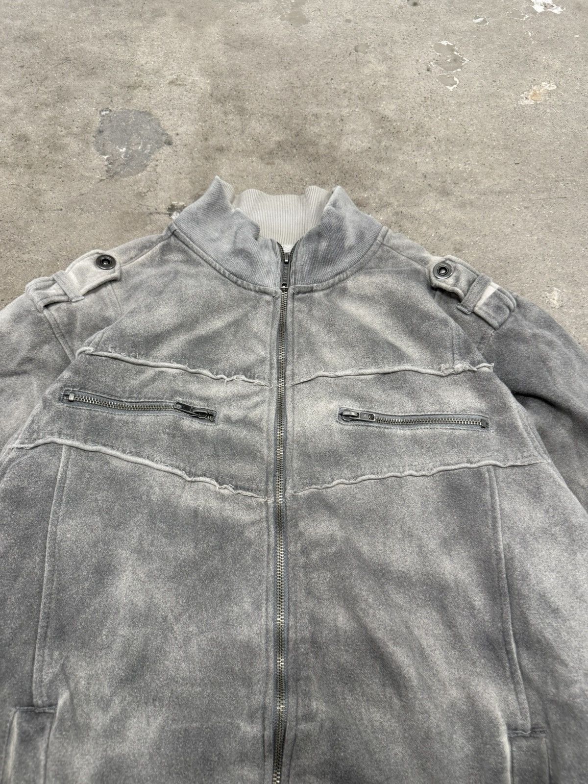 Vintage Y2K THE MACHINE ARCHIVE STYLE GRUNGE FADED FULL ZIP JACKET Size US XL / EU 56 / 4 - 3 Thumbnail