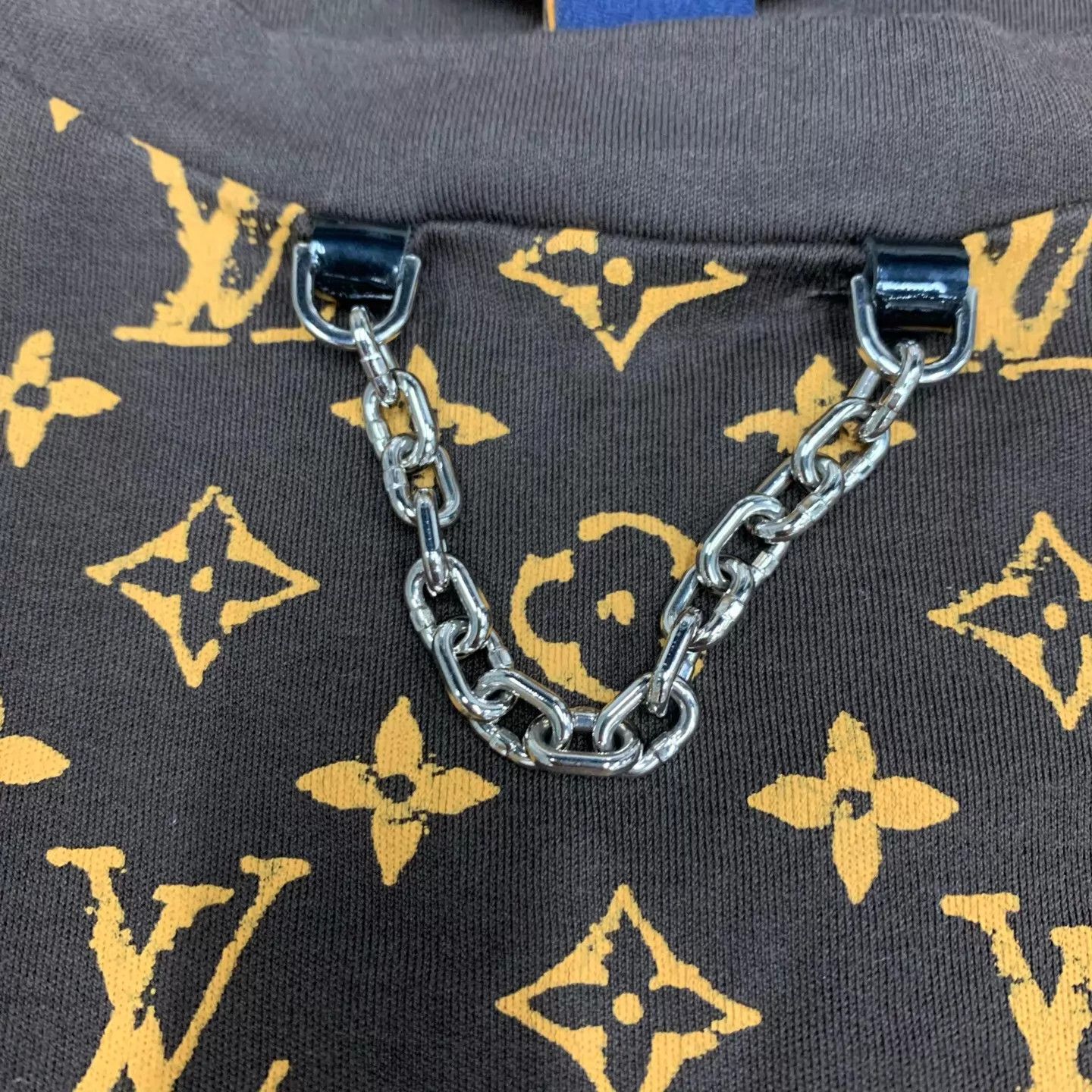 Louis Vuitton LV Brown Monogram Ruffled Short Sleeve Women's XS Size XS / US 0-2 / IT 36-38 - 6 Thumbnail