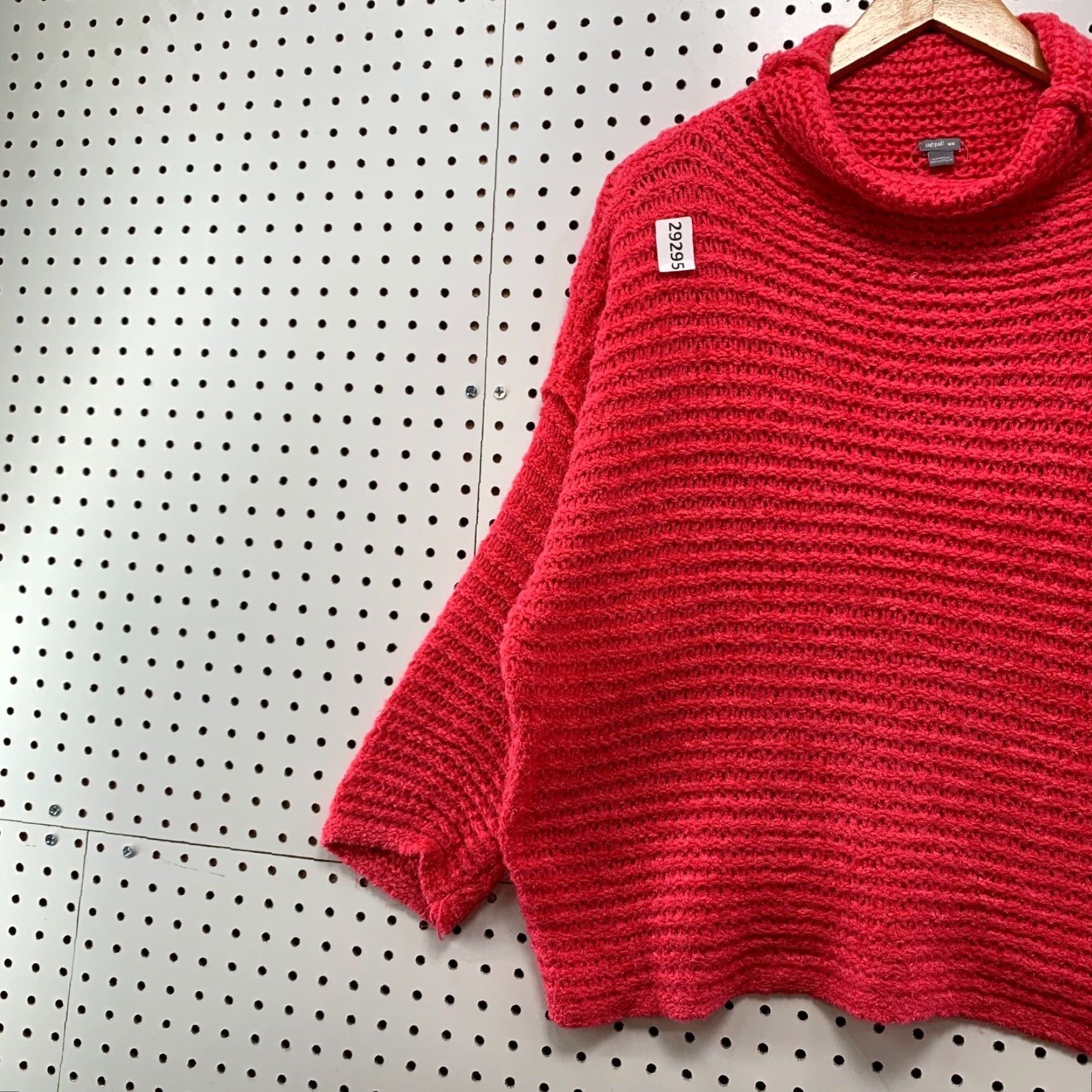 Vintage Aerie Knit Sweater Womens Medium Pink Relaxed Fit Drop Shoulder Cowl Neck Pullover - 90s/No Decade - Womens Size M / US 6-8 / IT 42-44 - 3 Thumbnail