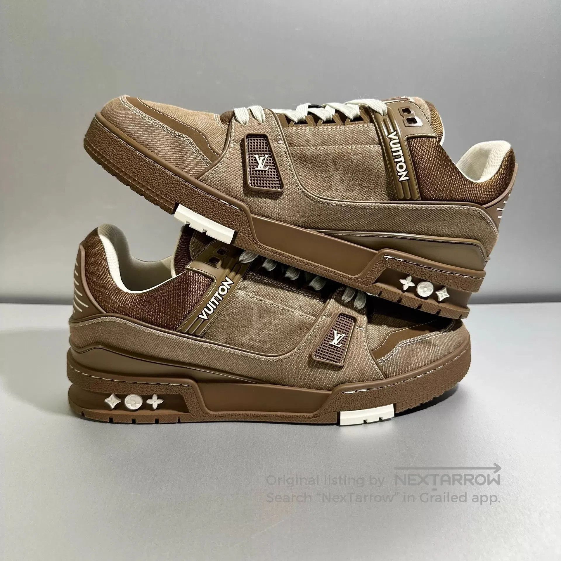 Louis Vuitton Brown Lowtop Sneakers Size 8. Size US 8 / EU 41 - 3 Thumbnail