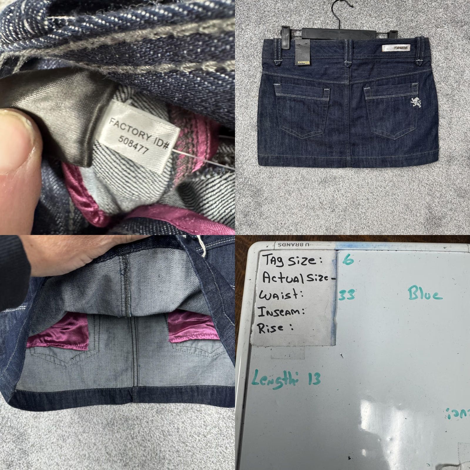 Express Y2K Express Jeans Mini Skirt Size 6 Womens Denim Short Blue Pockets Zip 6 Express Jeans Vintage No Menus? Size 28" / US 6 / IT 42 - 9 Thumbnail