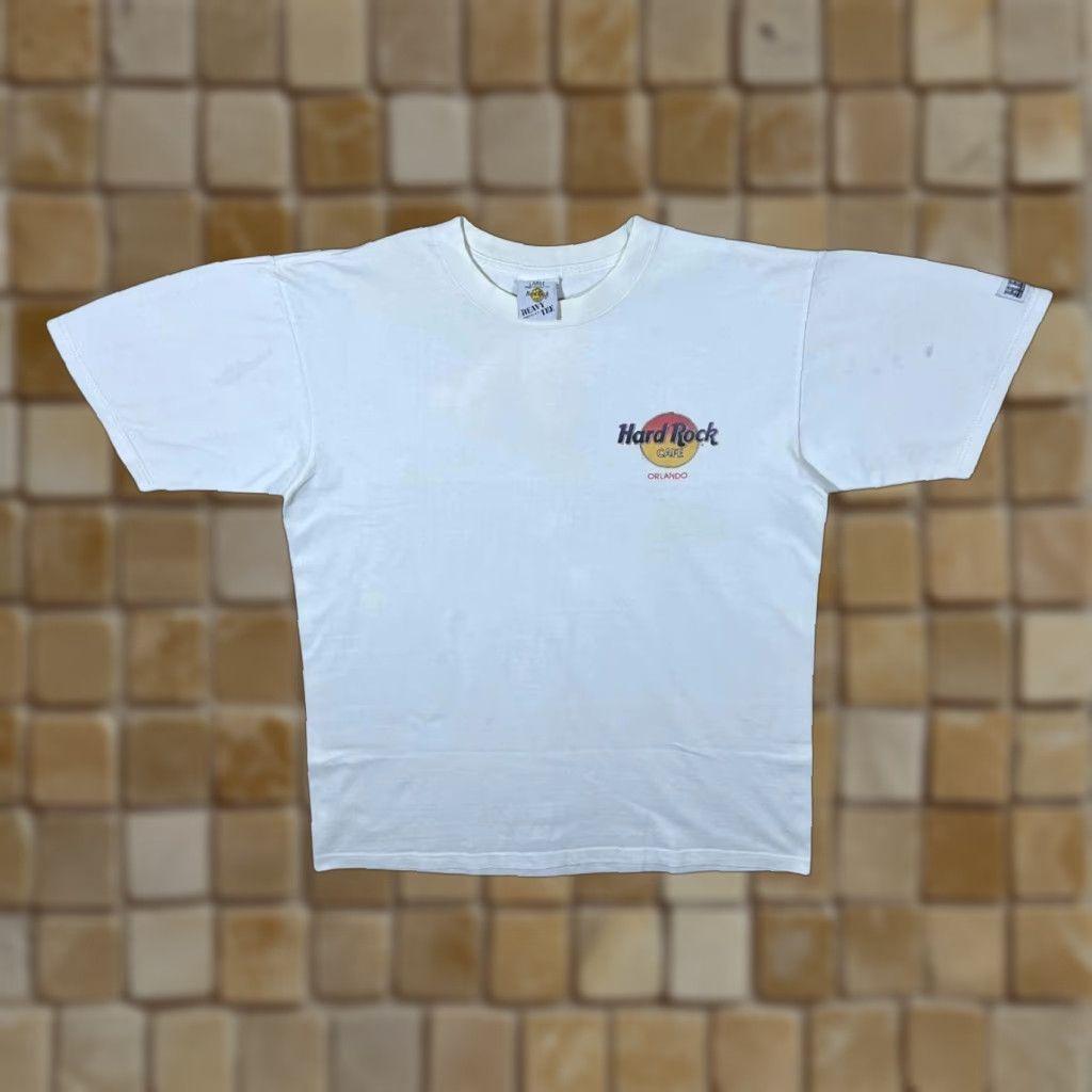Hard Rock Cafe Vintage Hard Rock Cafe Orlando Souvenir Graphic White T-Shirt Large Size US L / EU 52-54 / 3 - 1 Thumbnail
