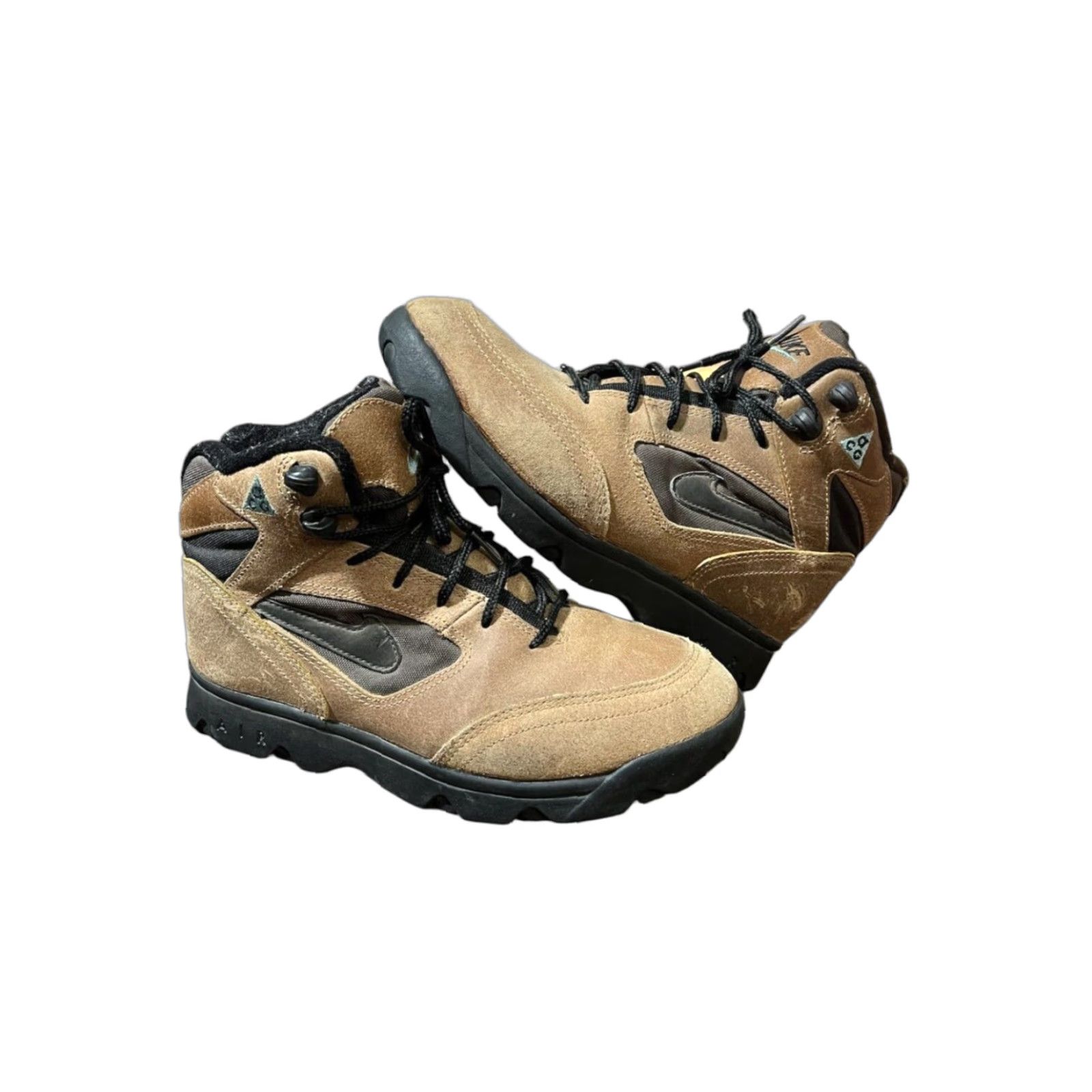 Nike Vintage 90s Nike Air Tumalo II ACG Hiking Boots Women's Size 7 Brown 940608-ID Size US 5 / IT 35 - 1 Thumbnail