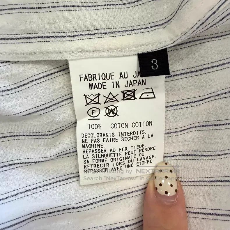 Yohji Yamamoto Yohji Yamamoto 24 SS bat sleeve striped white shirt Size US L / EU 52-54 / 3 - 7 Thumbnail