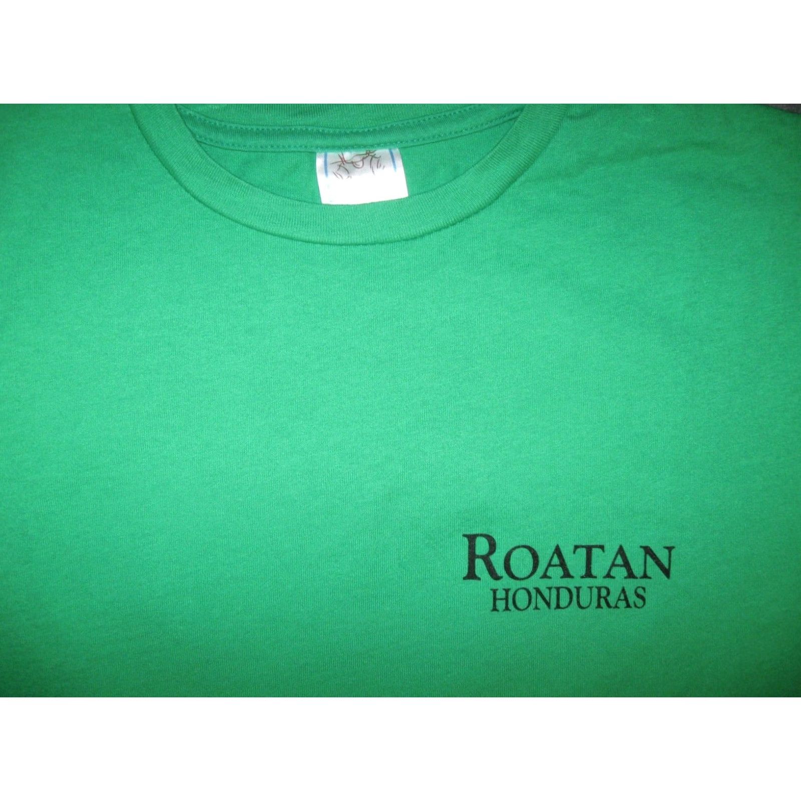 Vintage Ma-k-nudo Roatan Honduras T Shirt Men’s Large Graphic Print Beach Cotton Green Size US L / EU 52-54 / 3 - 4 Thumbnail