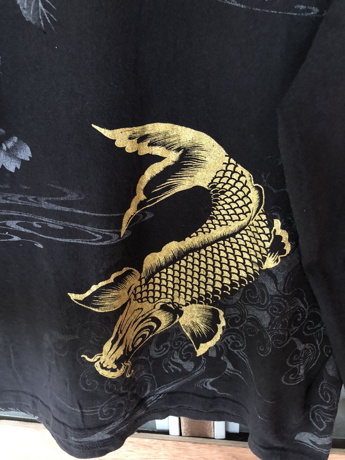 Bullet Noise Vintage Bullet Noise Sukajan Fish Gold Long Sleeve Tee Size US XL / EU 56 / 4 - 6 Thumbnail