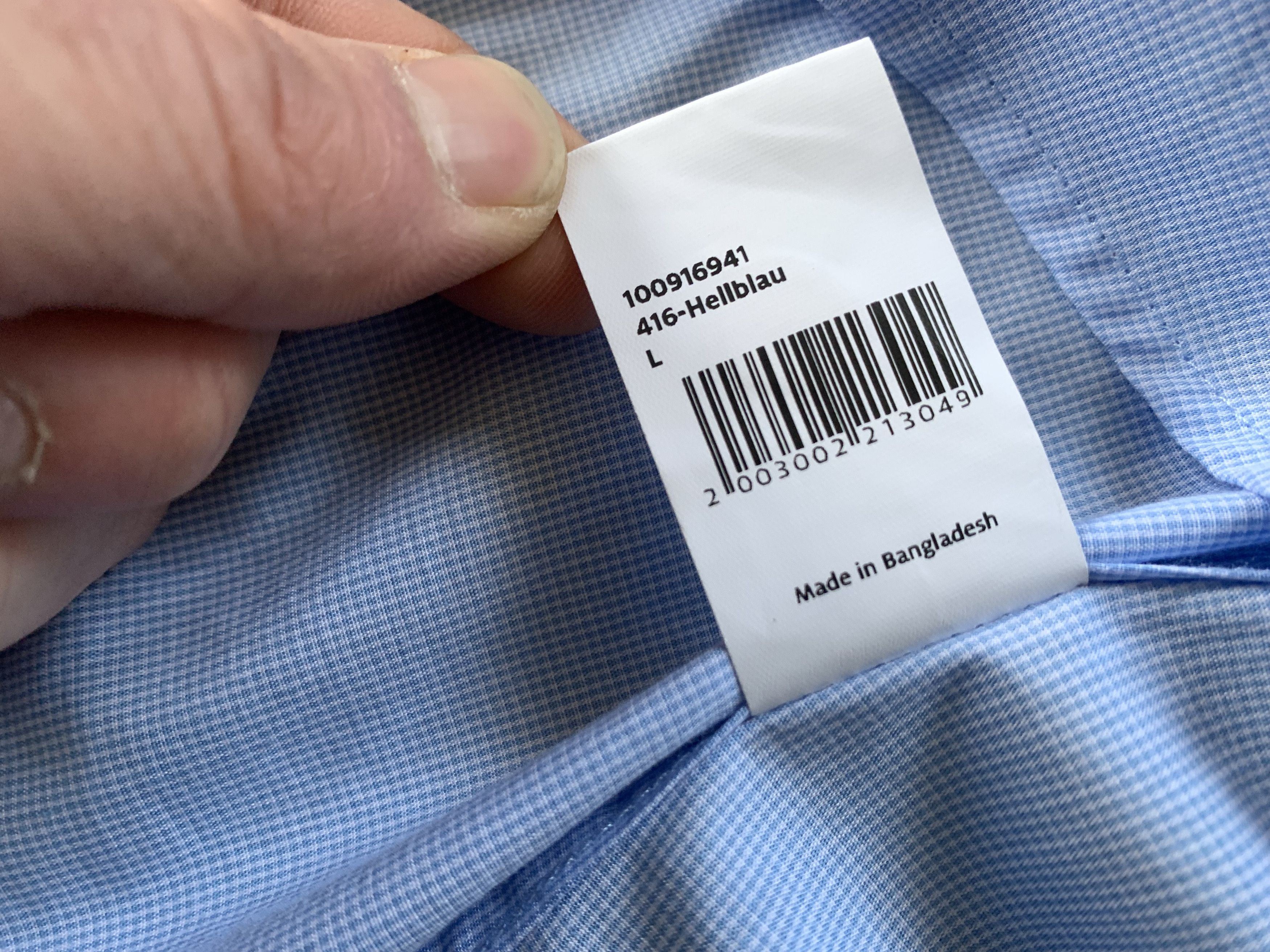 Other Manor Modern Fit Light Blue Button Up Shirt Size US L / EU 52-54 / 3 - 8 Thumbnail