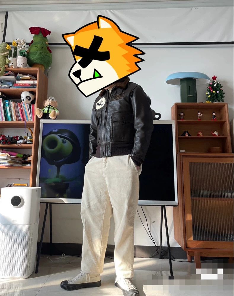 The Real McCoy's The Real McCoy s g-1 M-422A, Hand-Painted Felix the Cat Lea Size US M / EU 48-50 / 2 - 4 Thumbnail