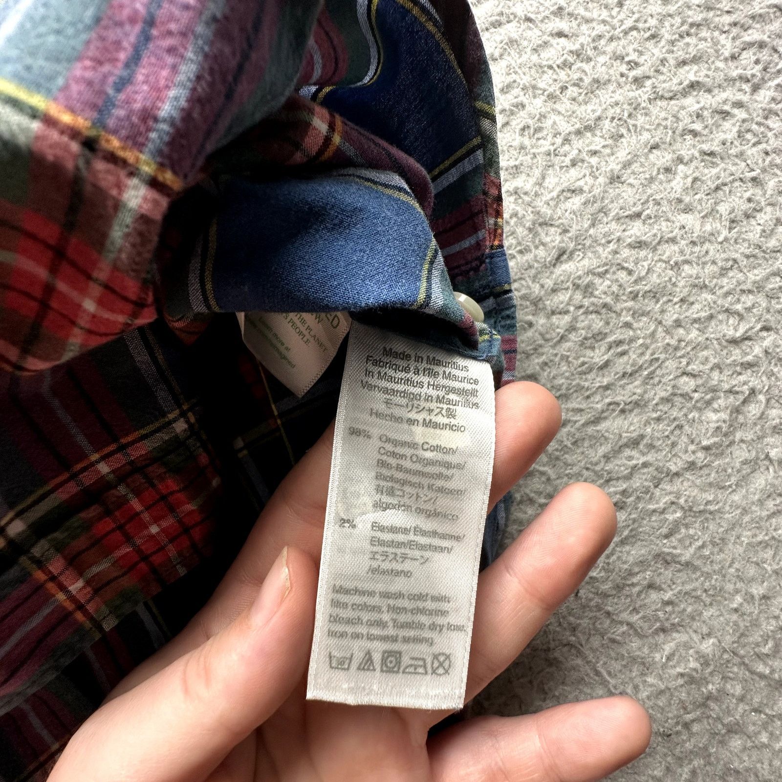 J.Crew J Crew Stretch Secret Wash Poplin Plaid Shirt Men M Red Blue Size US M / EU 48-50 / 2 - 7 Thumbnail