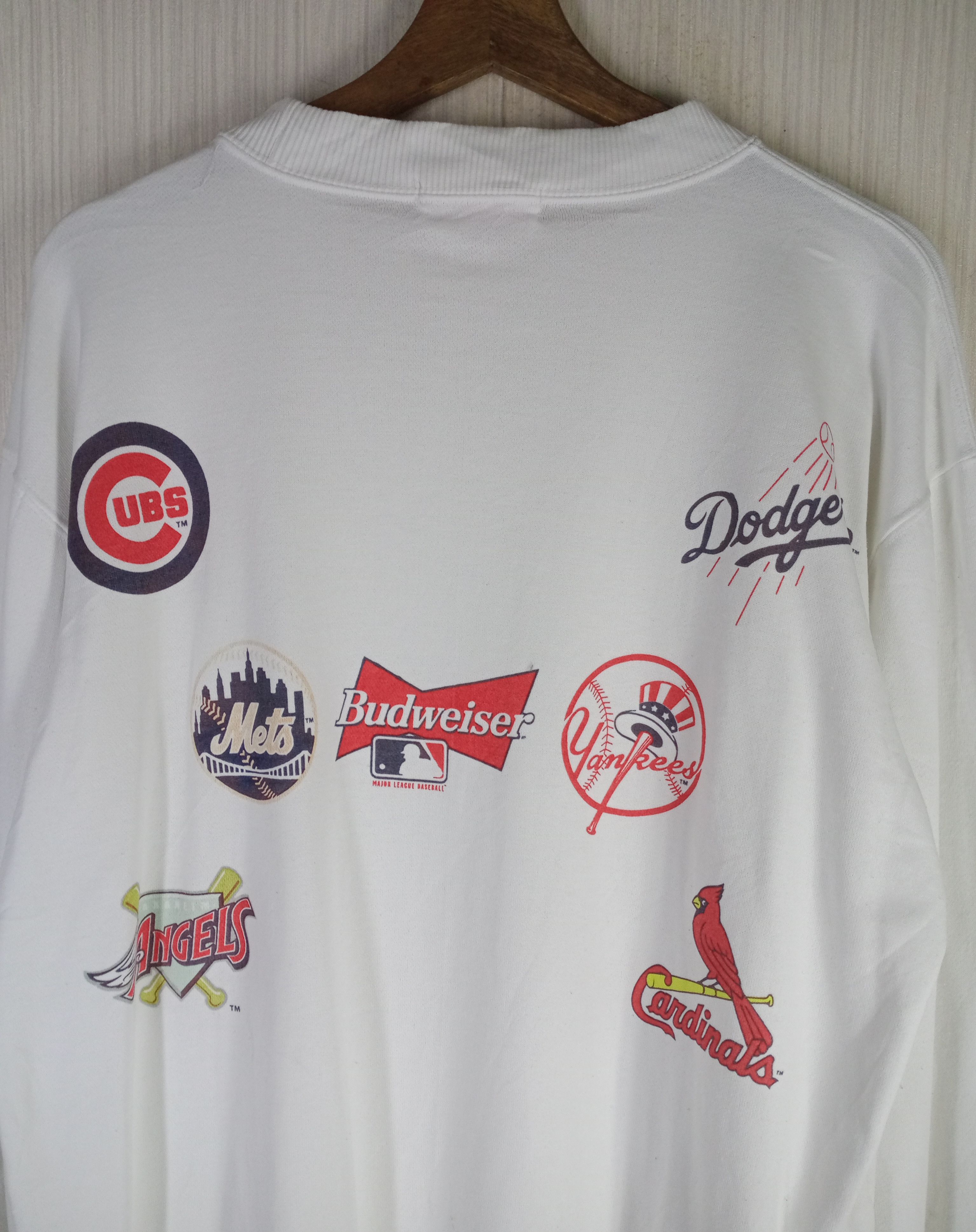 Budweiser Vintage 90s Budweiser All Logo Sponsor MLB Team Sweatshirt Size US L / EU 52-54 / 3 - 1 Thumbnail