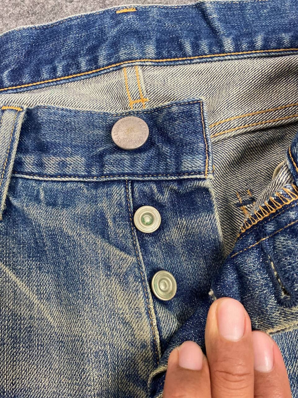 Japanese Brand red card blue work japan distressed denim nice design Size US 34 / EU 50 - 15 Thumbnail