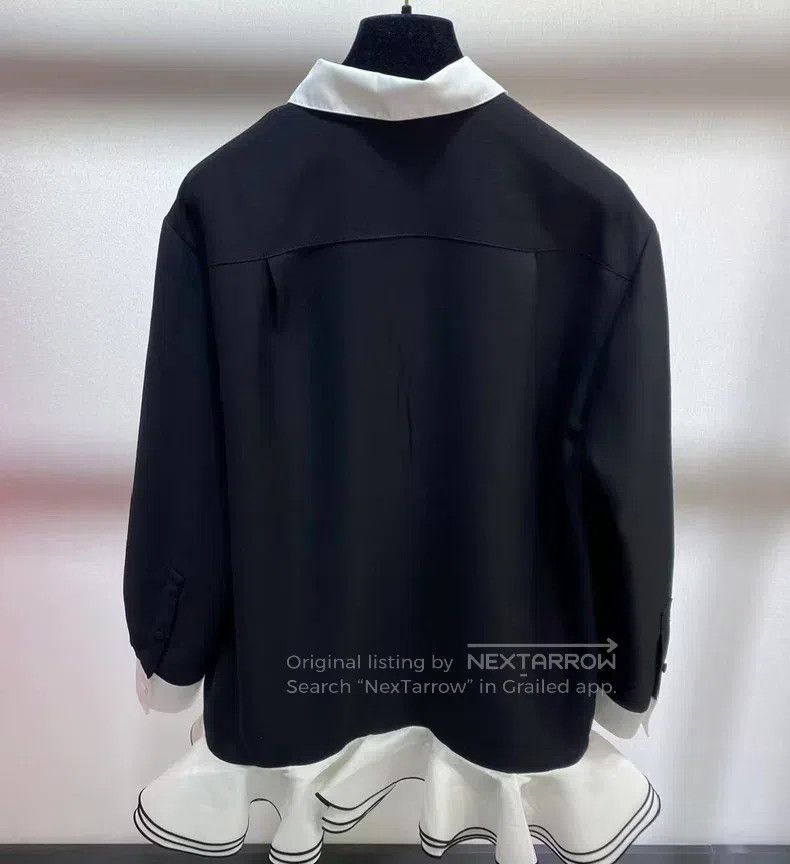 Valentino Valentino Black and white ruffled skirt dress Size M / US 6-8 / IT 42-44 - 2 Thumbnail