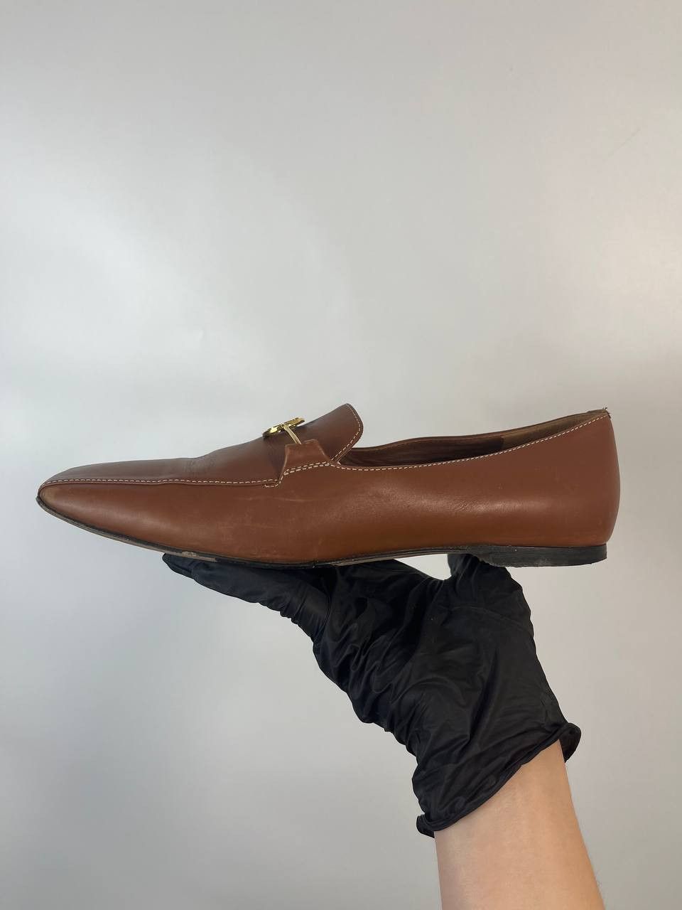 Burberry Burberry Leather TB Loafers Brown size 37 Size US 7 / IT 37 - 4 Thumbnail