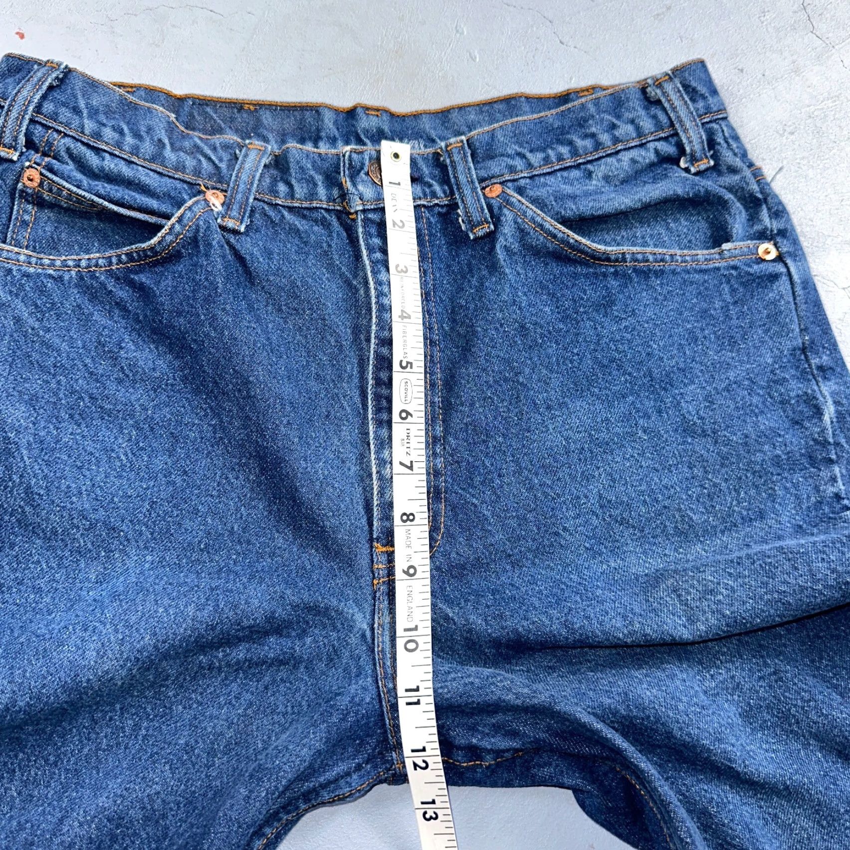 Levi's VINTAGE Levis 517 Jeans 34x36 Act31x35 USA 80s Orange Tab Bootcut Flare Blue Denim Mens Size US 34 / EU 50 - 7 Thumbnail