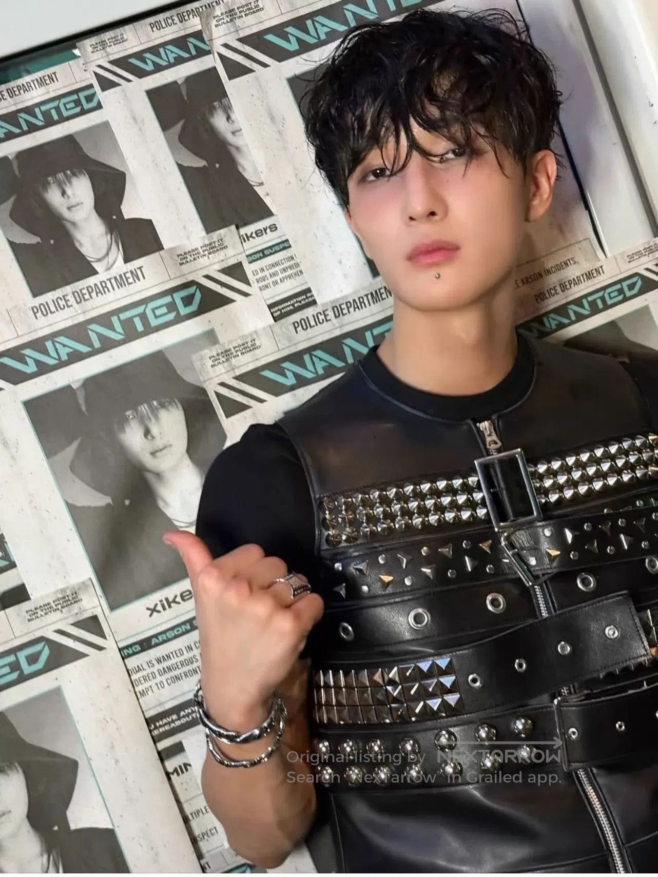 Junya Watanabe Black Studded Leather Vest with Buckle Detail. Size US S / EU 44-46 / 1 - 7 Thumbnail