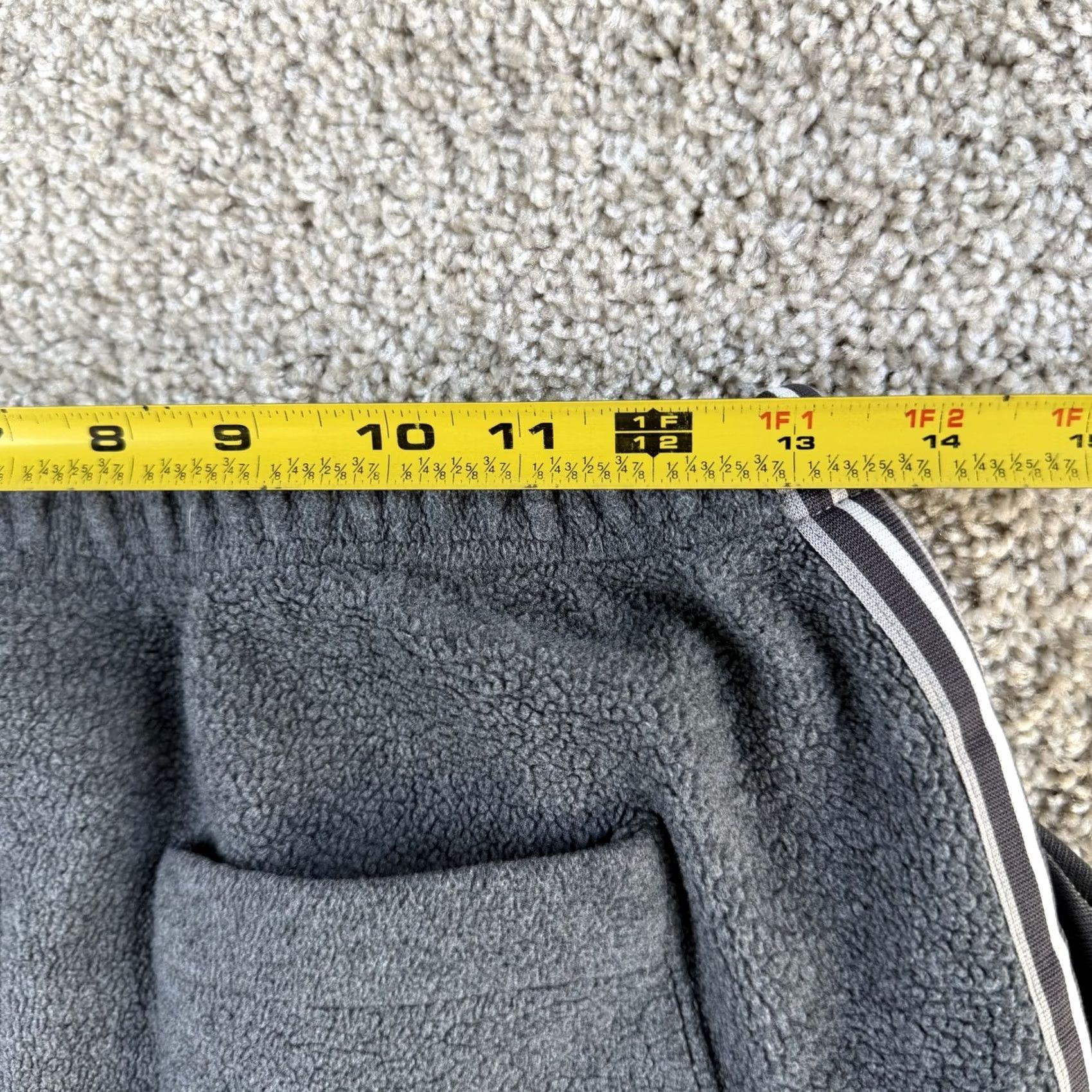 Champion VINTAGE Champion Pants Mens S Gray Sweatpants Fleece Stripe Elastic Waist Pockets Size US 29 - 4 Thumbnail