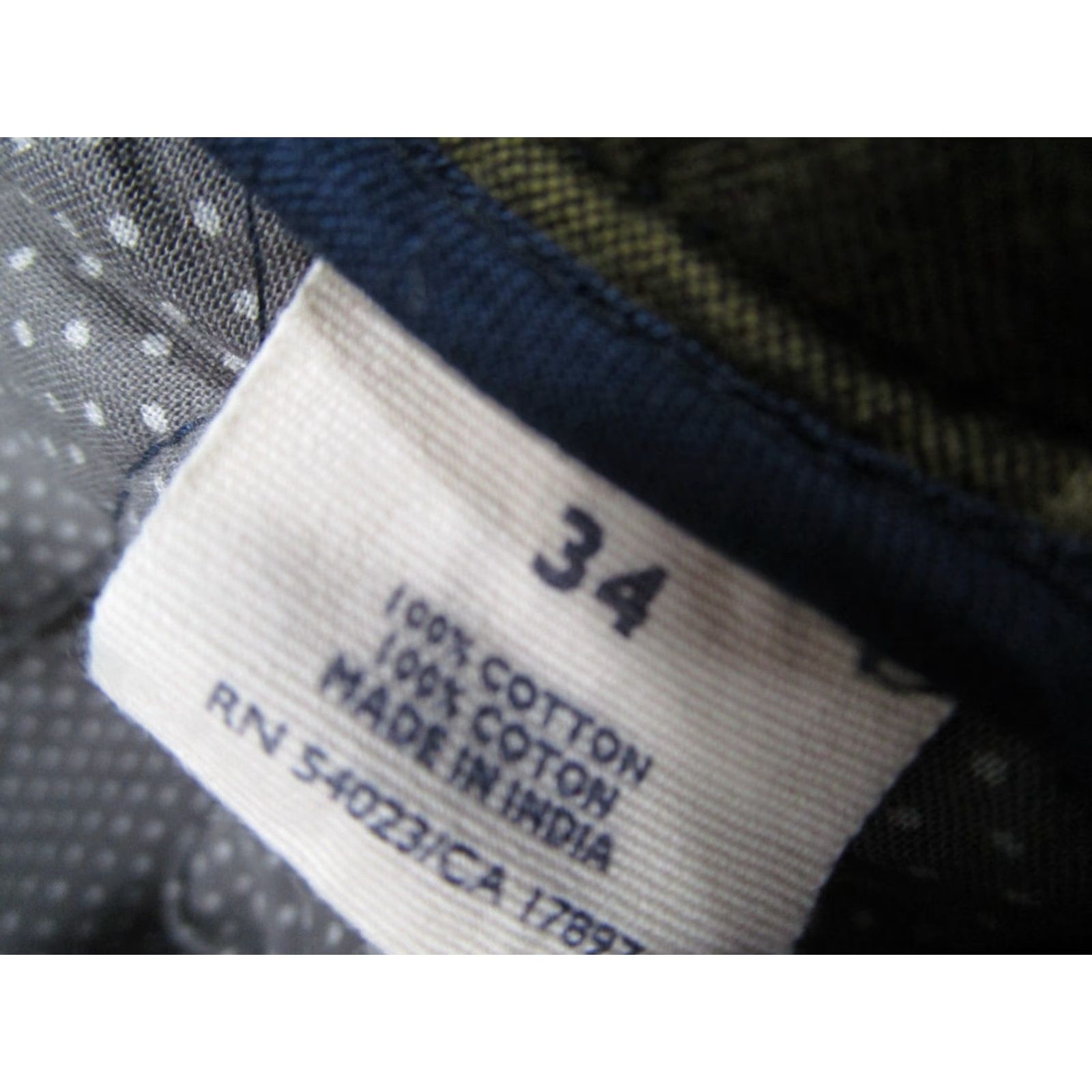 Old Navy VINTAGE Old Navy Cargo Shorts Mens 34 Blue Plaid Patchwork 5-Pocket Design 100% Cotton City? Size US 34 / EU 50 - 3 Thumbnail