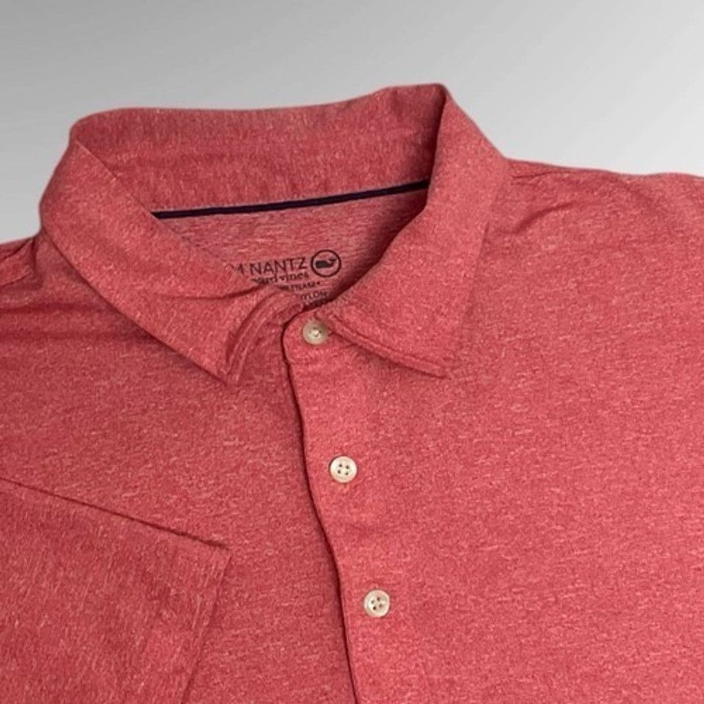 Vineyard Vines Jim Nantz By Vineyard Vines Red Solid Polo Shirt Men L Size US L / EU 52-54 / 3 - 1 Thumbnail