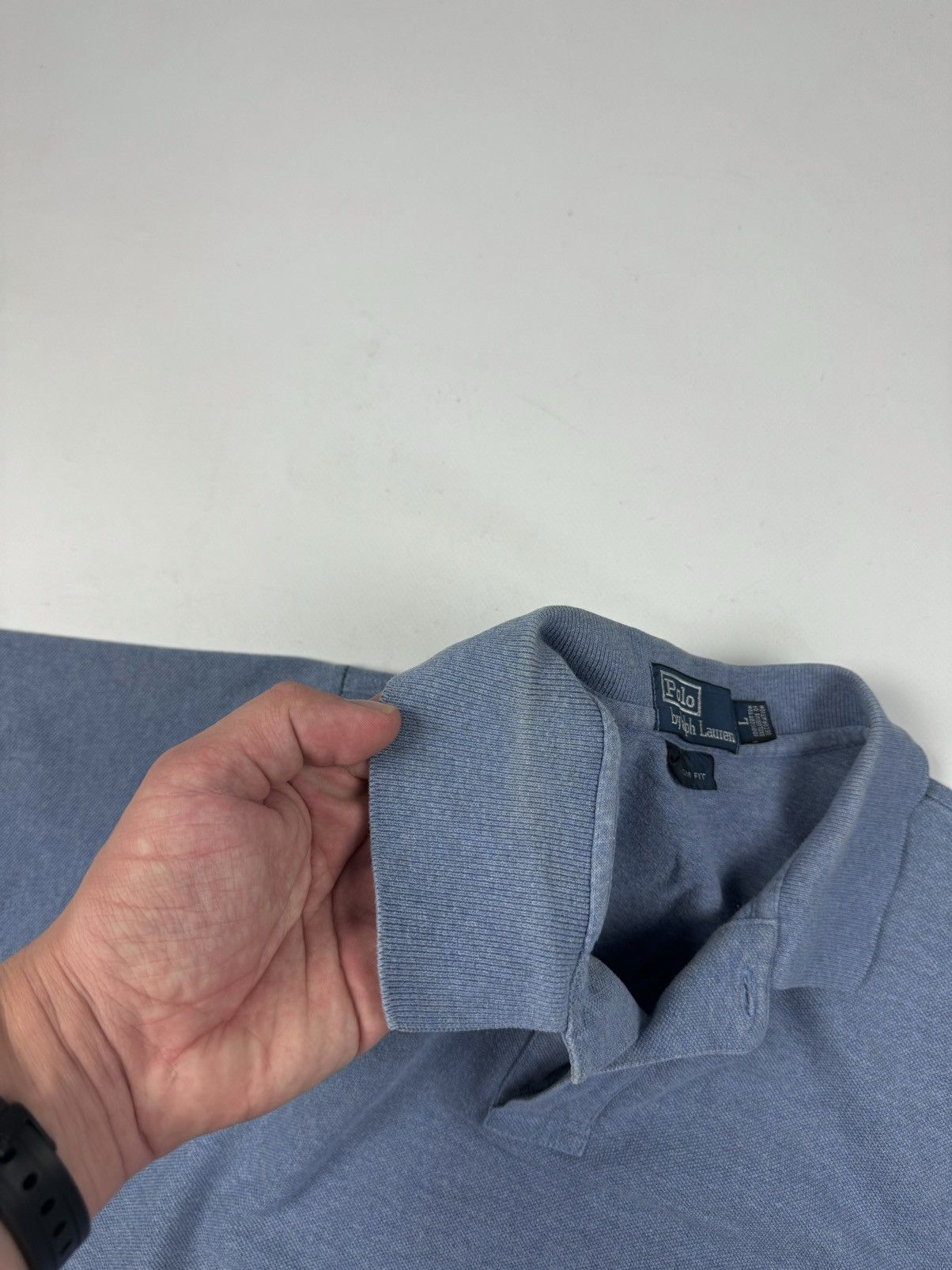 Polo Ralph Lauren × Vintage Polo Ralph Lauren Short Sleeve Blue Polo Shirt Size US L / EU 52-54 / 3 - 8 Thumbnail