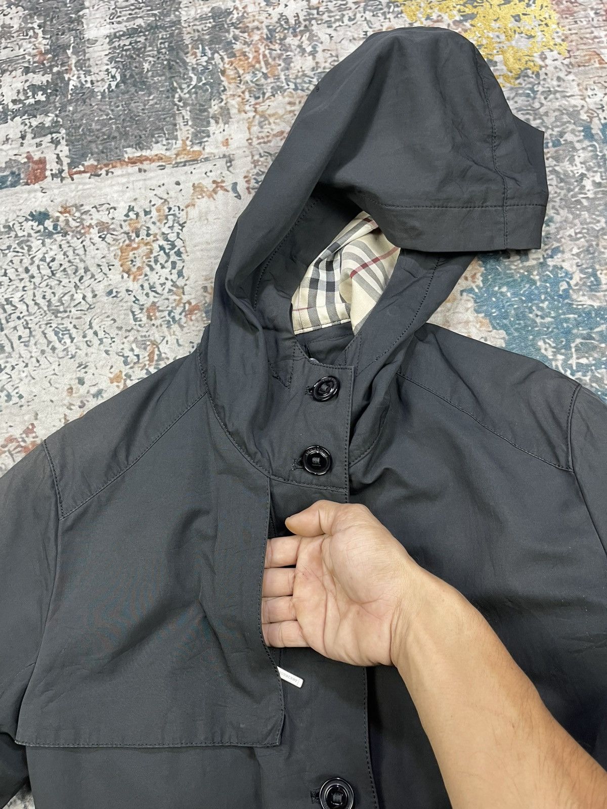 Burberry Burberry AW 2003 Sample Nova Check Lined Fishtail Parka Size US S / EU 44-46 / 1 - 14 Thumbnail