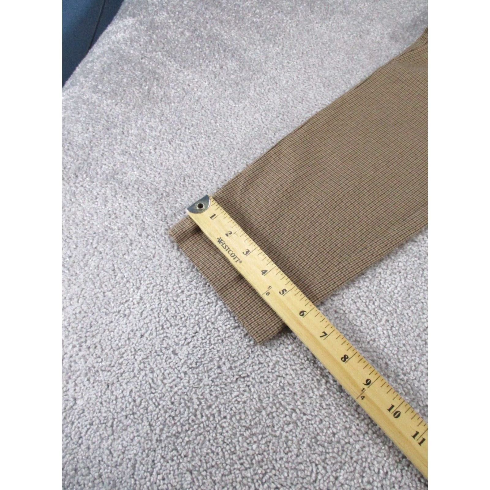 Everlane Everlane Dress Pants Womens 6 Brown Houndstooth Skinny Dress Pants Womens 6 Brown Check Knit Flat Front Cotton Spandex Zip Modern Womens Size 28" / US 6 / IT 42 - 5 Thumbnail