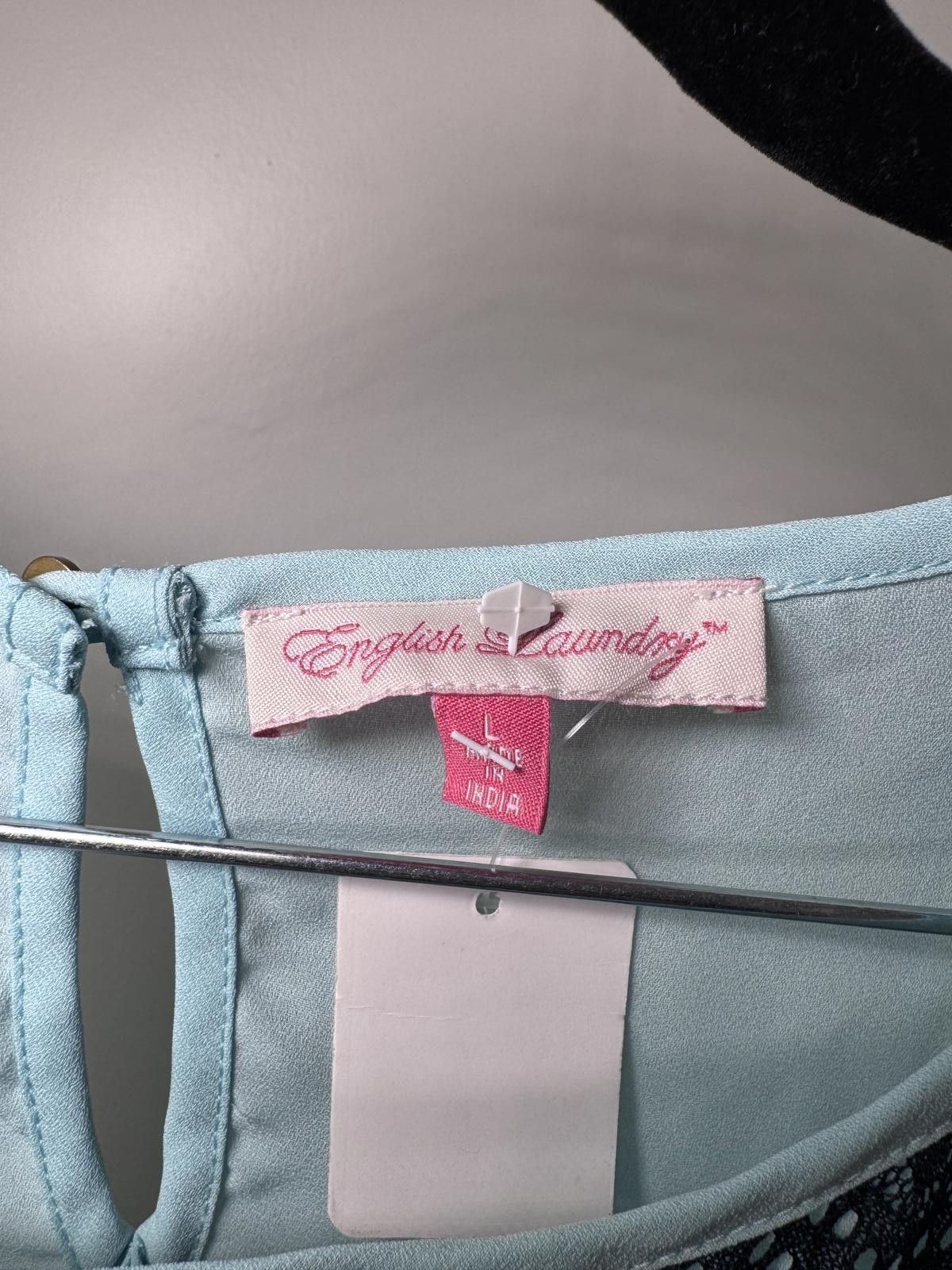 English Laundry English Laundry Light Blue Long Sleeve Blouse Size L / US 10 / IT 46 - 3 Thumbnail