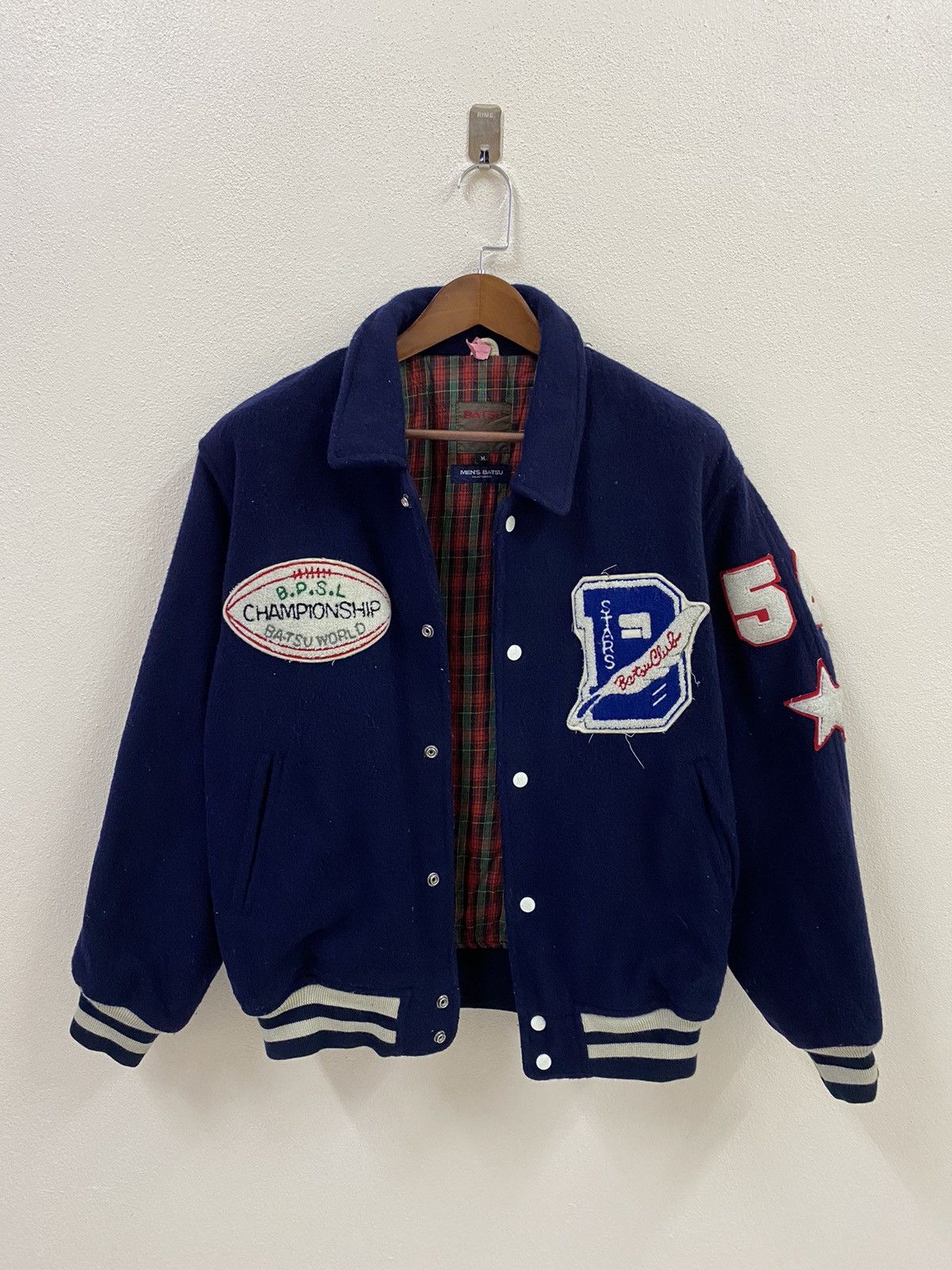 Vintage Vtg 50s Ba-Tsu Wool Varsity Jacket Championship Size US M / EU 48-50 / 2 - 1 Thumbnail