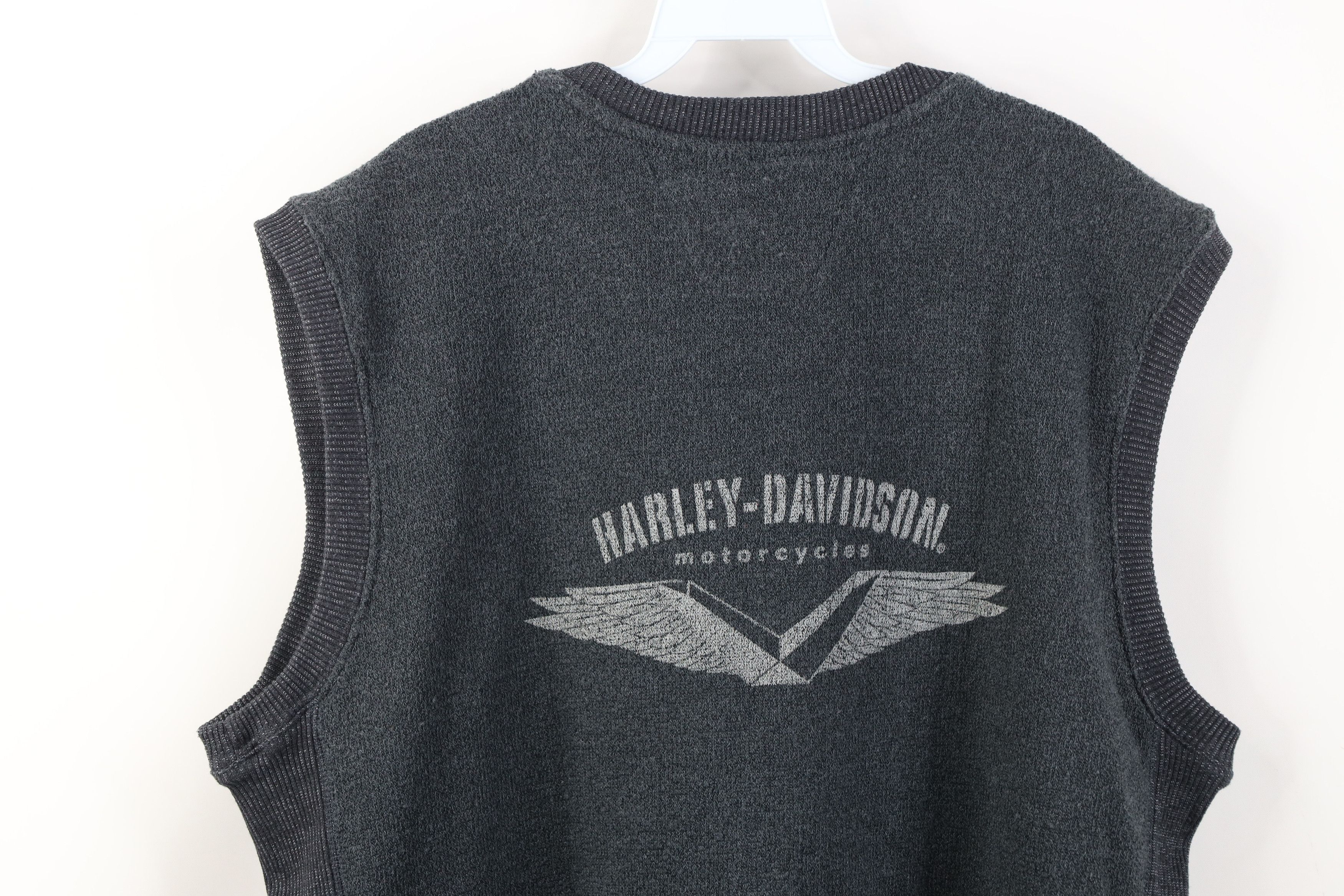 Harley Davidson Vintage 90s Harley Davidson Terry Cloth Sweater Vest USA Size US L / EU 52-54 / 3 - 10 Thumbnail