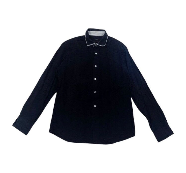 Japanese Brand × Yohji Yamamoto Vintage Ined Homme by Yohji Yamamoto Wool LongSleeve Shirt Size US M / EU 48-50 / 2 - 1 Thumbnail