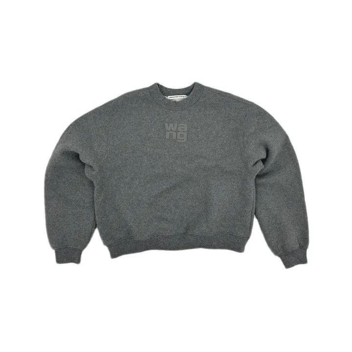 Alexander Wang Gray Loose Letter Print Sweatshirt -