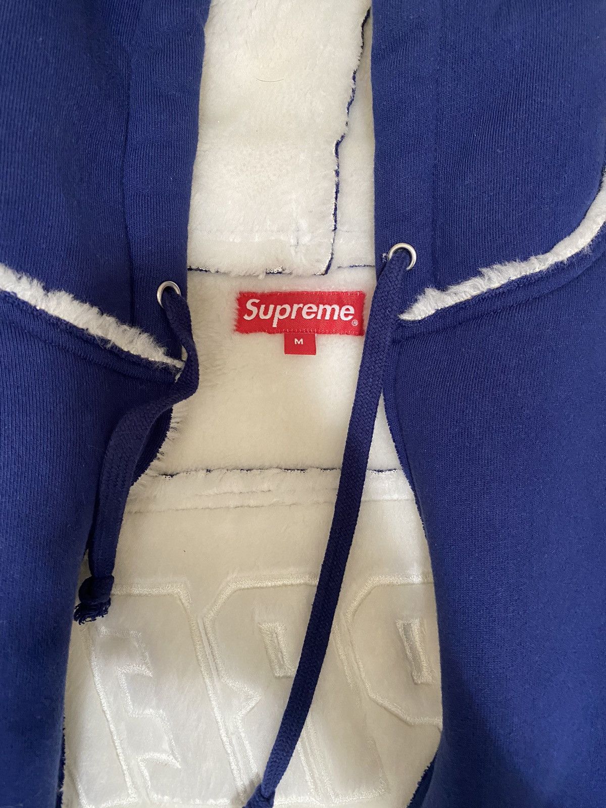 Supreme Supreme F/W 21 blue Faux Shearling Hooded Jacket Size US M / EU 48-50 / 2 - 4 Thumbnail