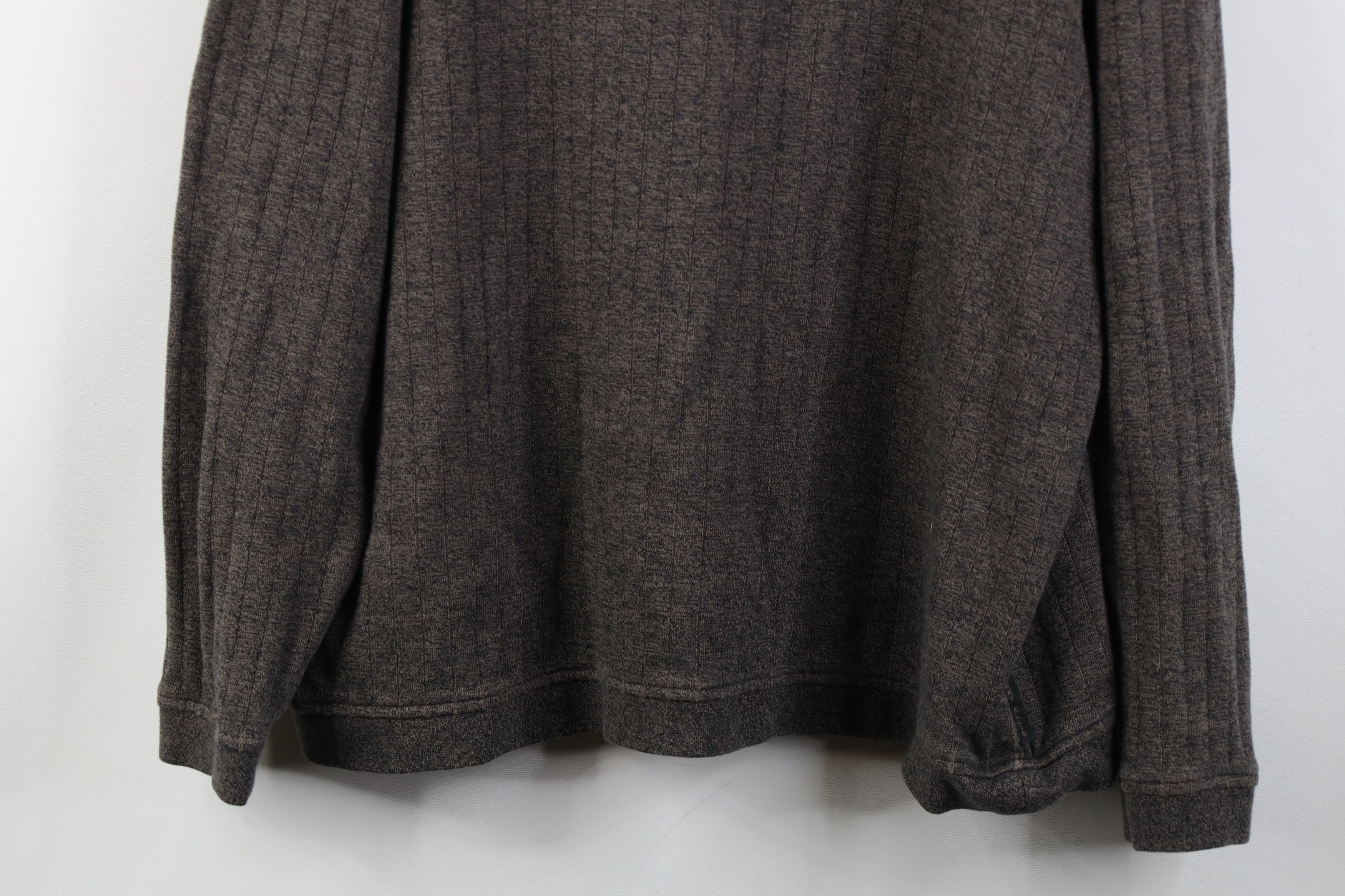 Vintage Vintage 90s Perry Ellis Ribbed Knit V-Neck Sweater Brown Size US L / EU 52-54 / 3 - 3 Thumbnail