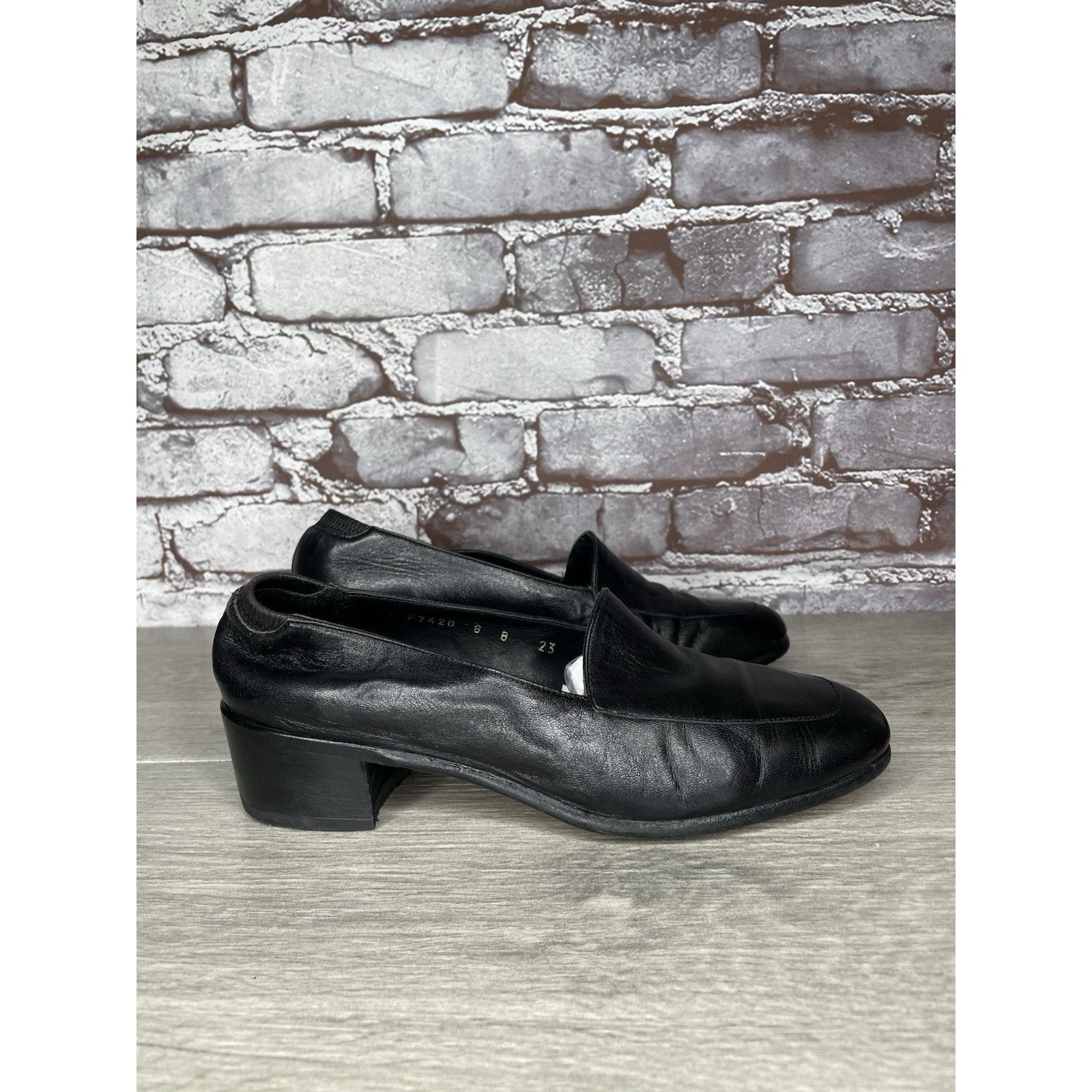 Cole Haan Cole Haan Black Leather Heel Italy Italian Loafers Shoes Wom Size US 8 / IT 38 - 15 Thumbnail
