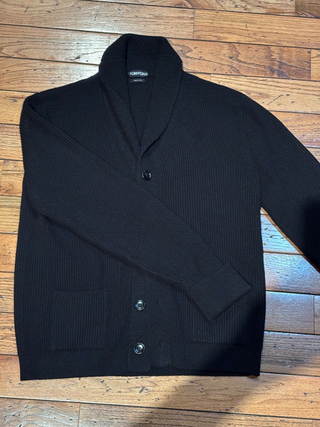 Tom Ford Tom Ford Shawl Collar Cardigan Black Size 54 Size US L / EU 52-54 / 3 - 2 Thumbnail