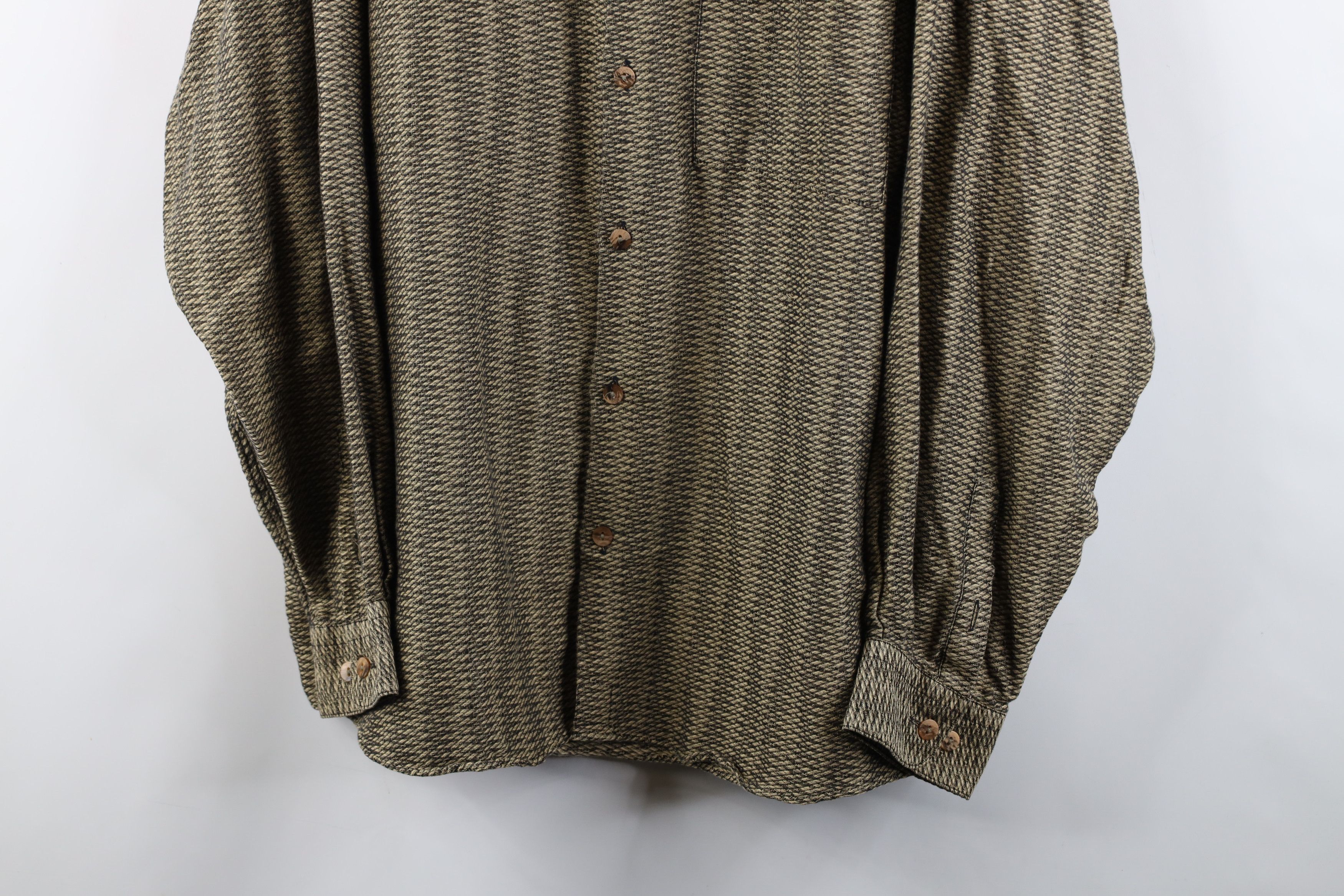 Vintage Vintage 90s Streetwear Weave Knit Collared Button Down Shirt Size US XL / EU 56 / 4 - 3 Thumbnail