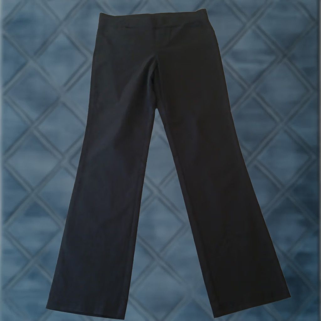 Vintage AB Studio Dress Pants Womens Large Black Pull On Stretch High Rise 34x32 Size 36" / US 14 / IT 50 - 1 Thumbnail
