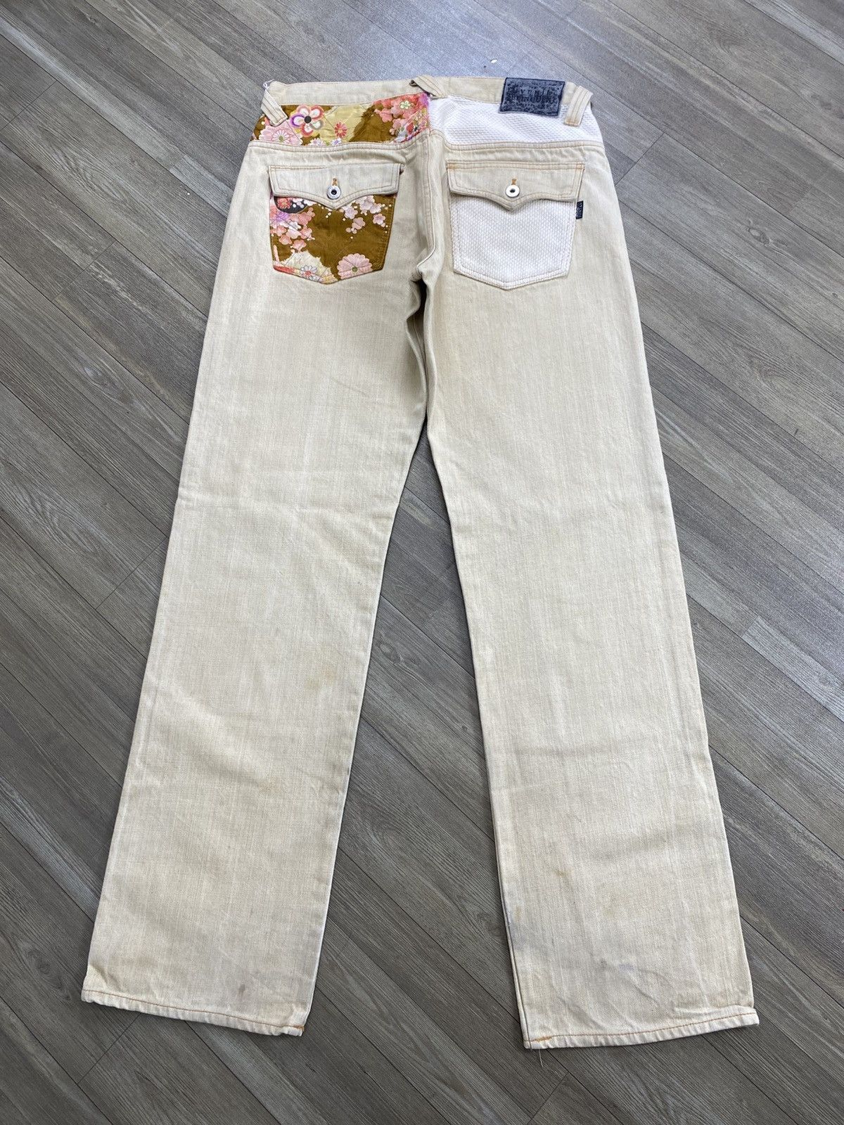 Japanese Brand Juvenile Delinquent Sakura Sukajan Karakuri Style Jeans Size US 32 / EU 48 - 1 Thumbnail