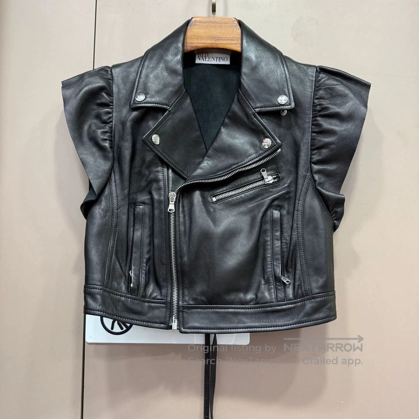 RED Valentino Red Valentino Black Leather Vest. Size M / US 6-8 / IT 42-44 - 1 Thumbnail